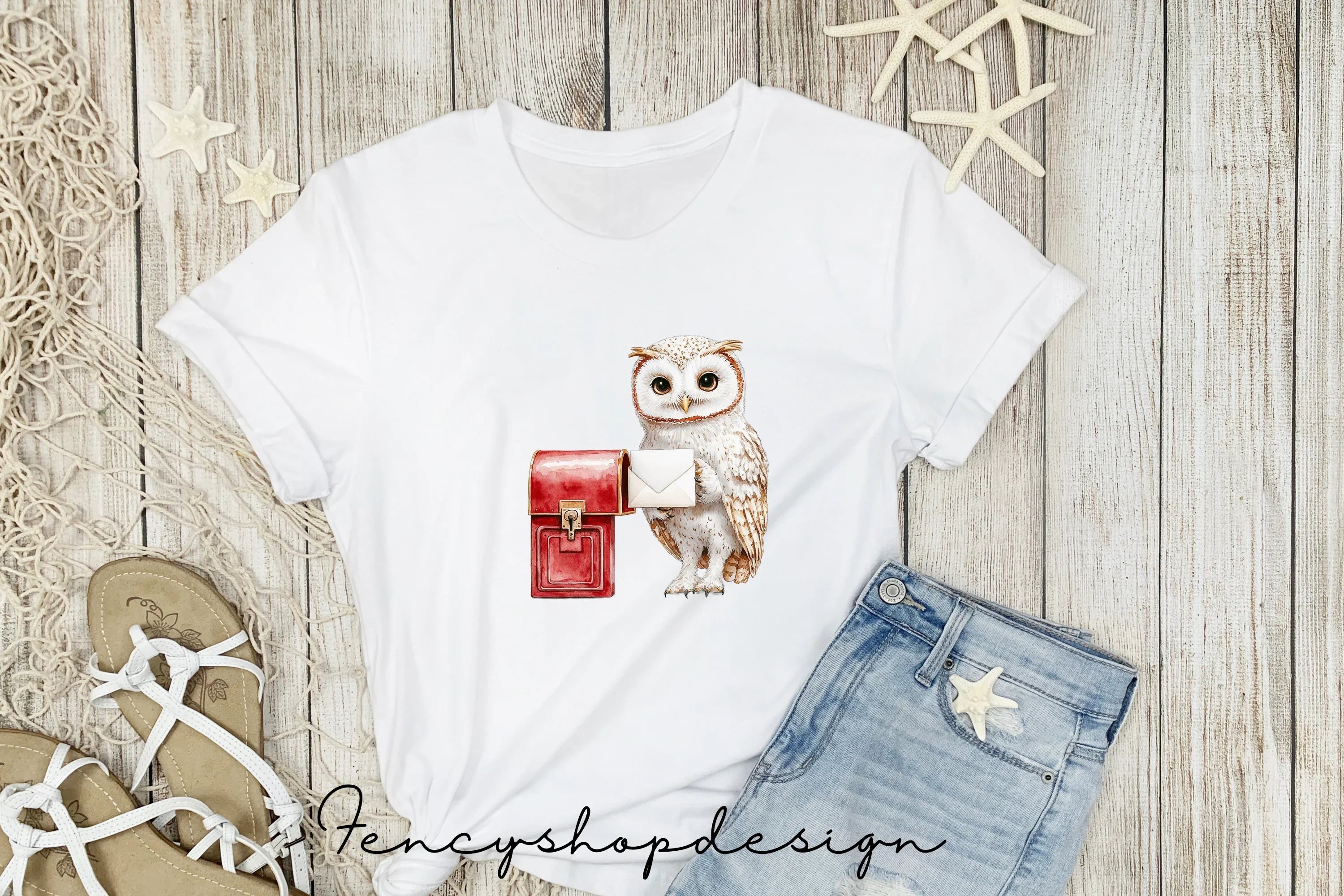 Christmas Owl Mail Clipart Bundle
