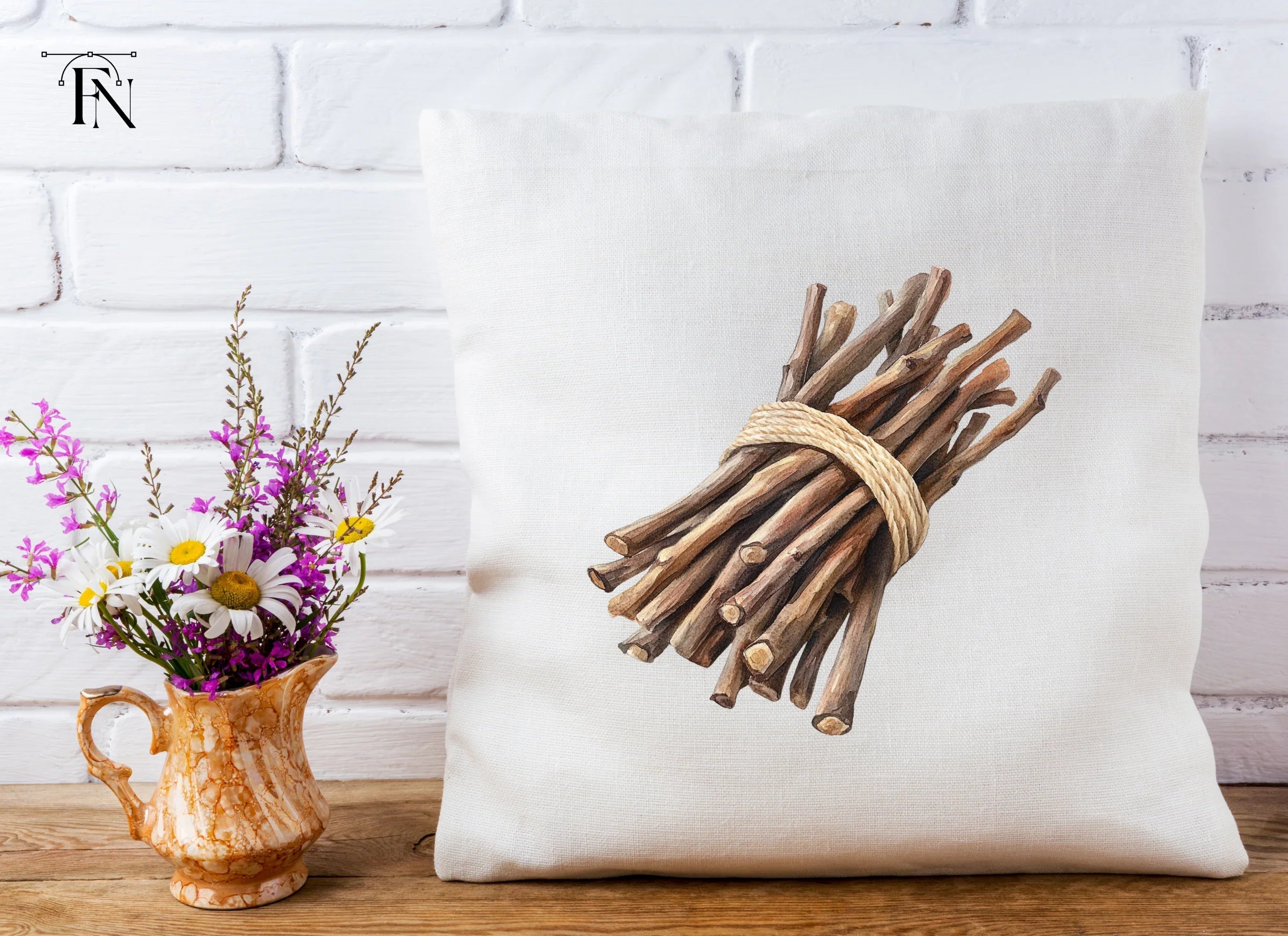 Rustic Wood Sticks Clipart Bundle