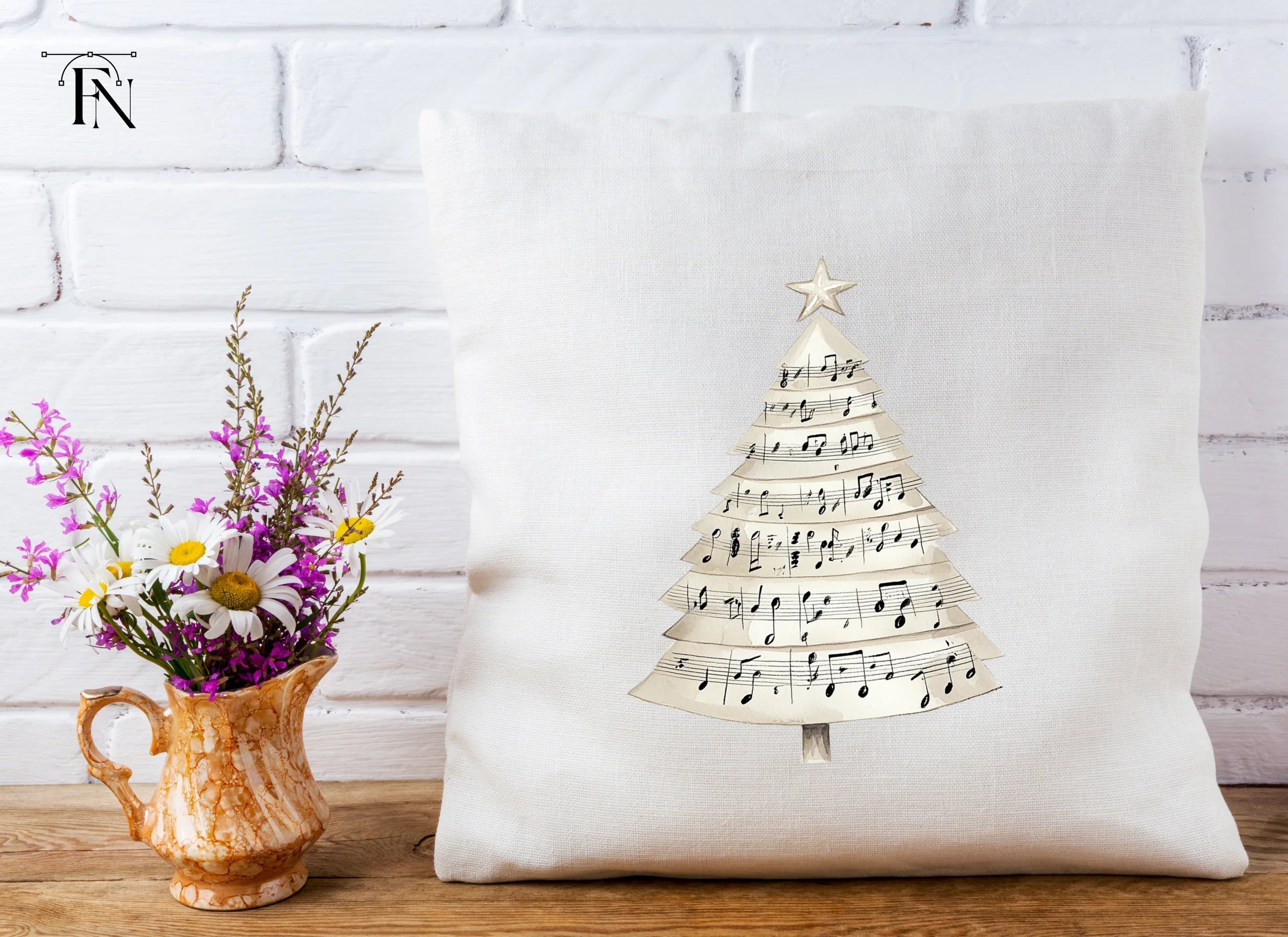 Christmas Tree Sheet Music Clipart Bundle