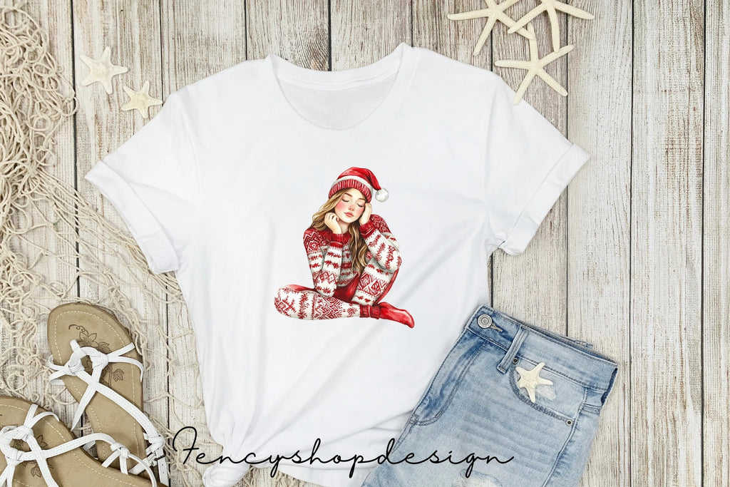 Festive Winter Women Clipart Bundle