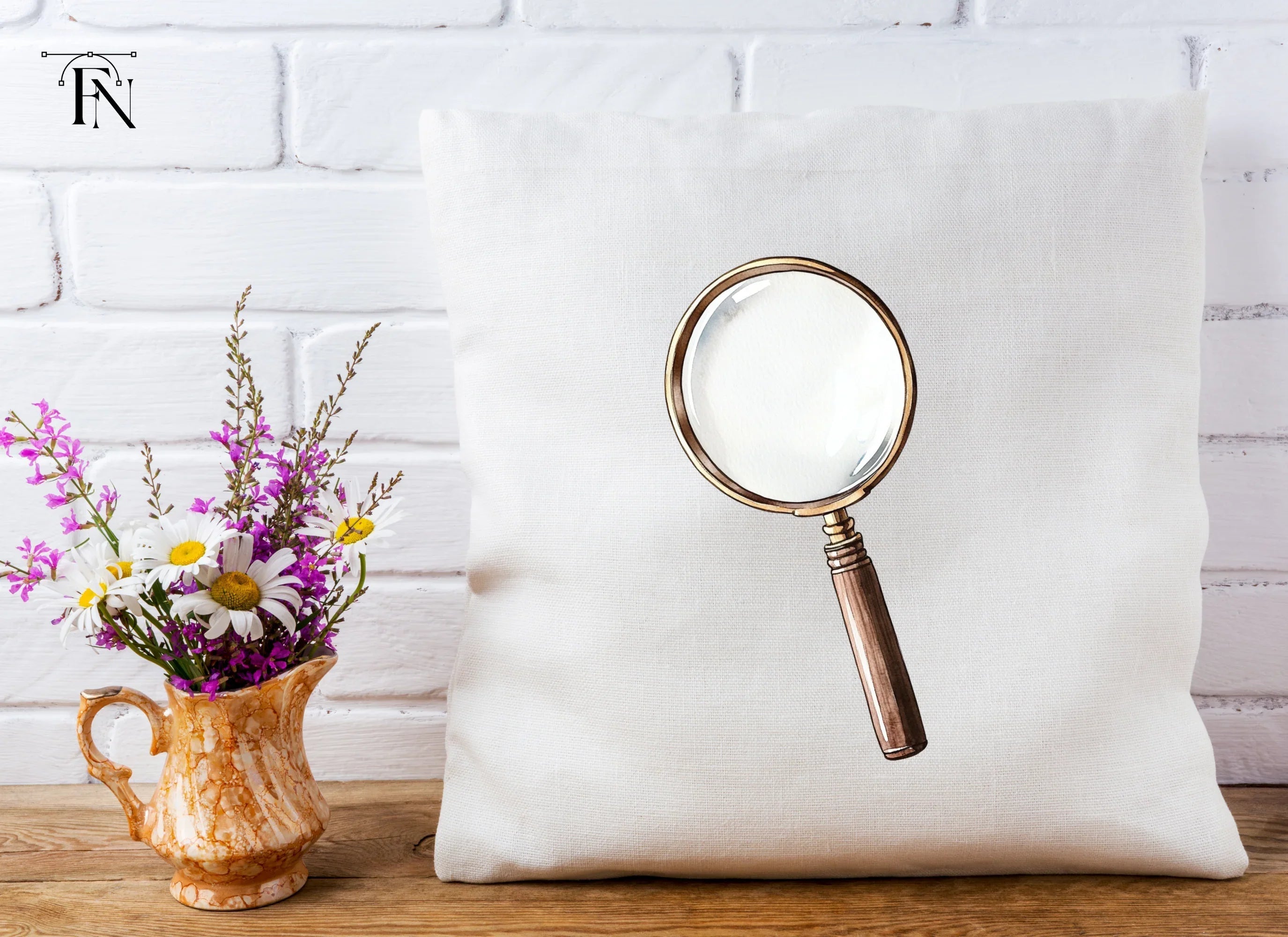 Golden Magnifying Glass Clipart Bundle