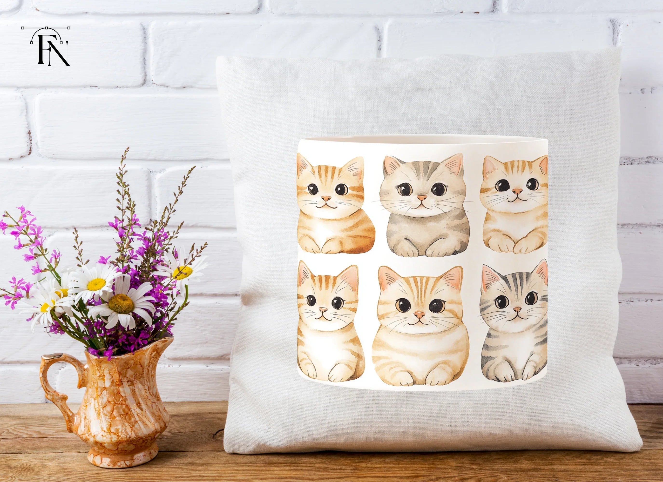 Cute Kitten Clipart Bundle