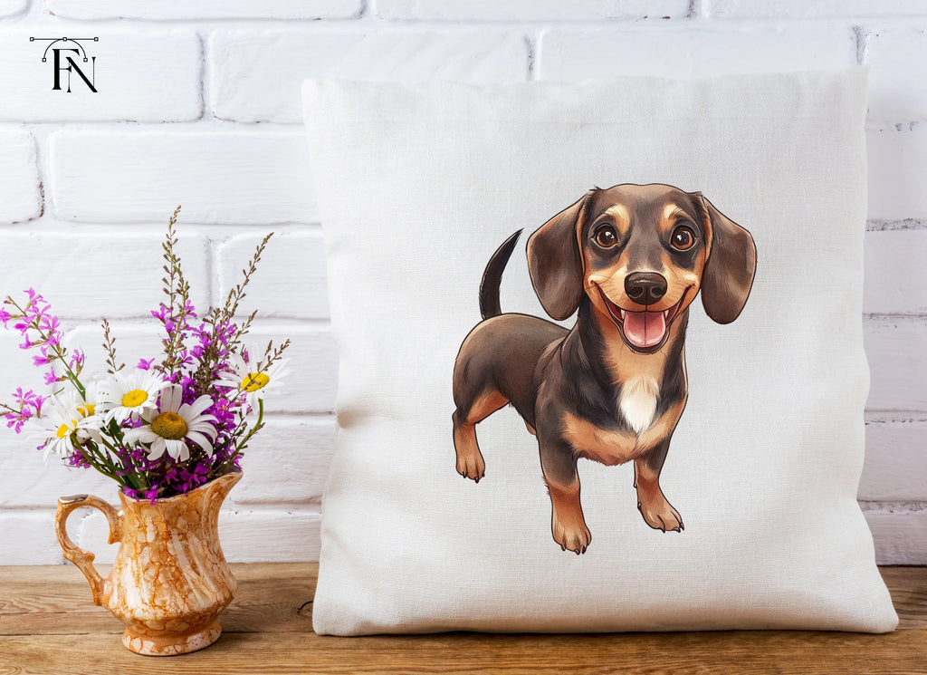 Happy Dachshund Puppy Clipart Bundle