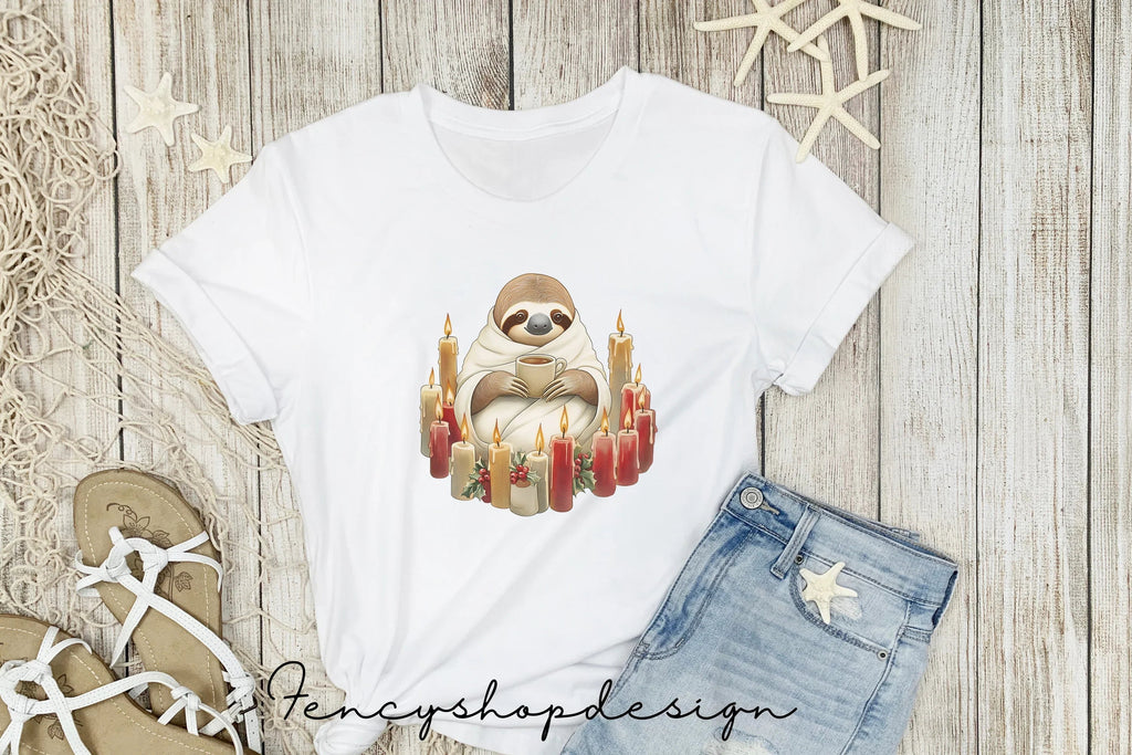 Christmas Sloth Holidays Clipart Bundle
