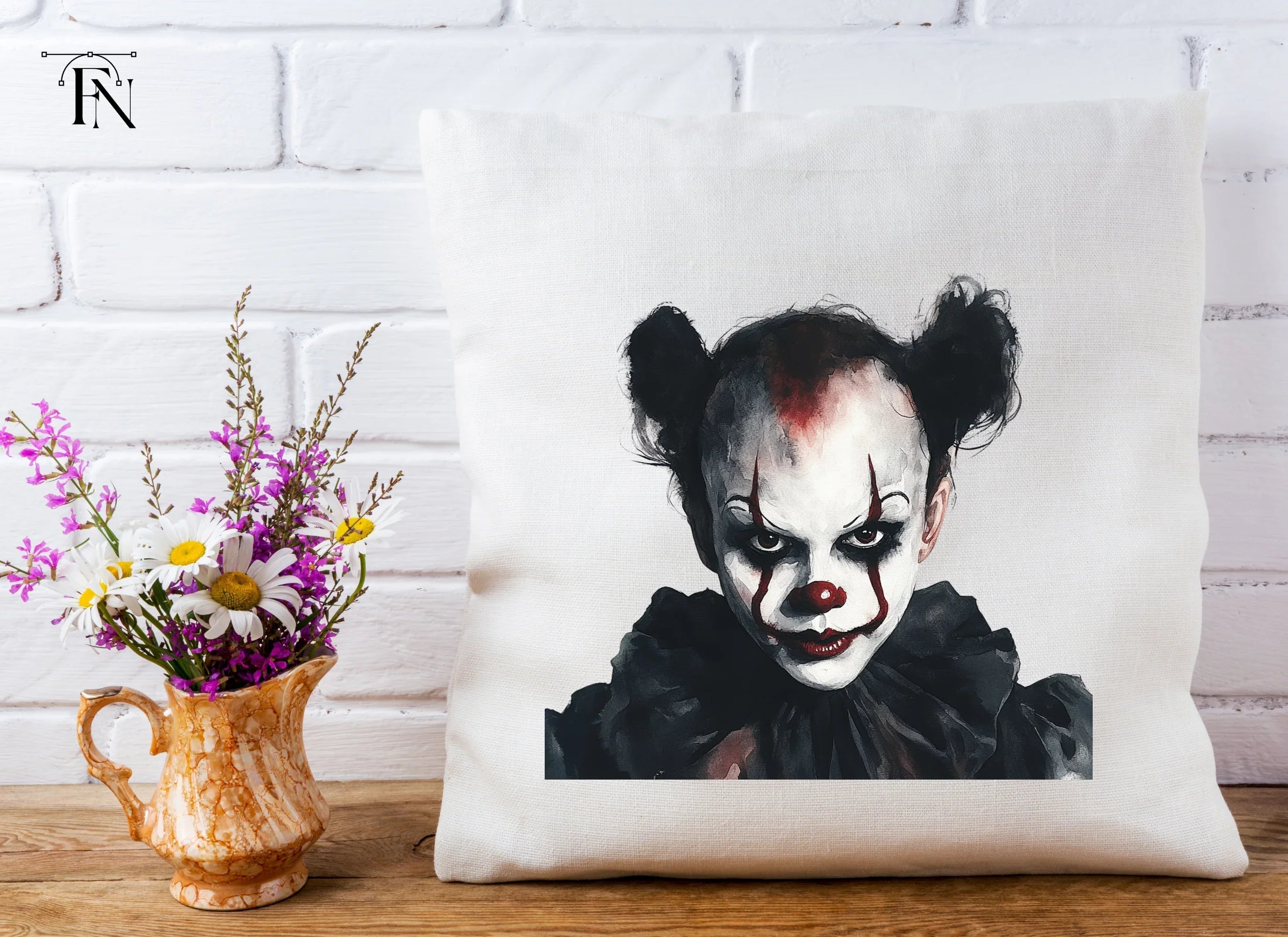 Creepy Clown Halloween Clipart Bundle