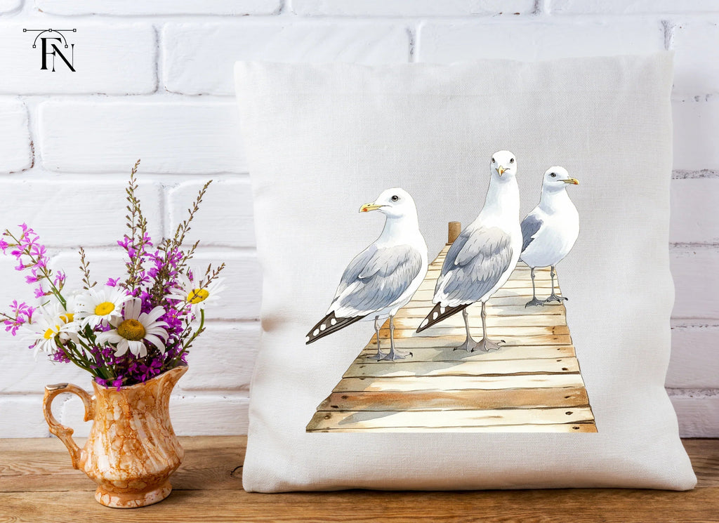 Seagulls on Dock Clipart Bundle