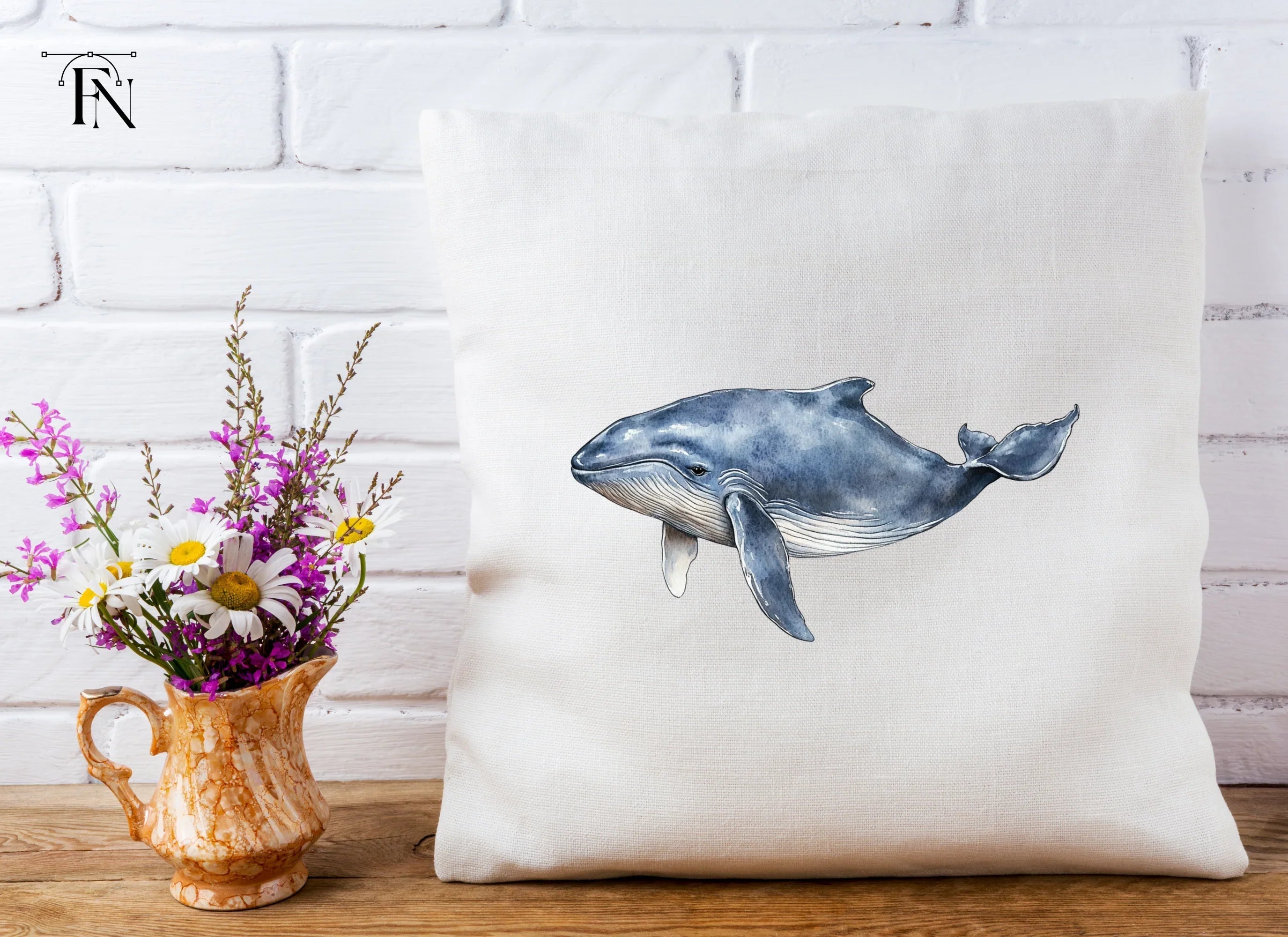 Blue Whale Clipart Bundle