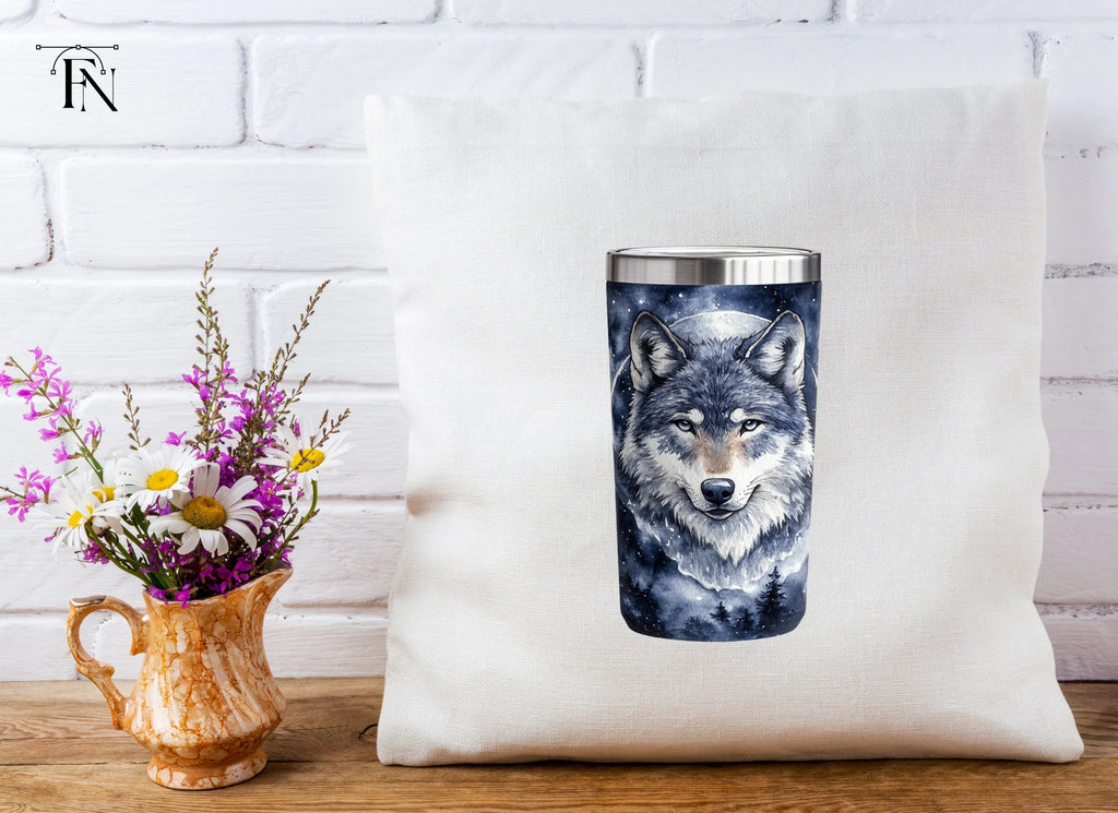 Wolf Tumbler Celestial Night Clipart Bundle