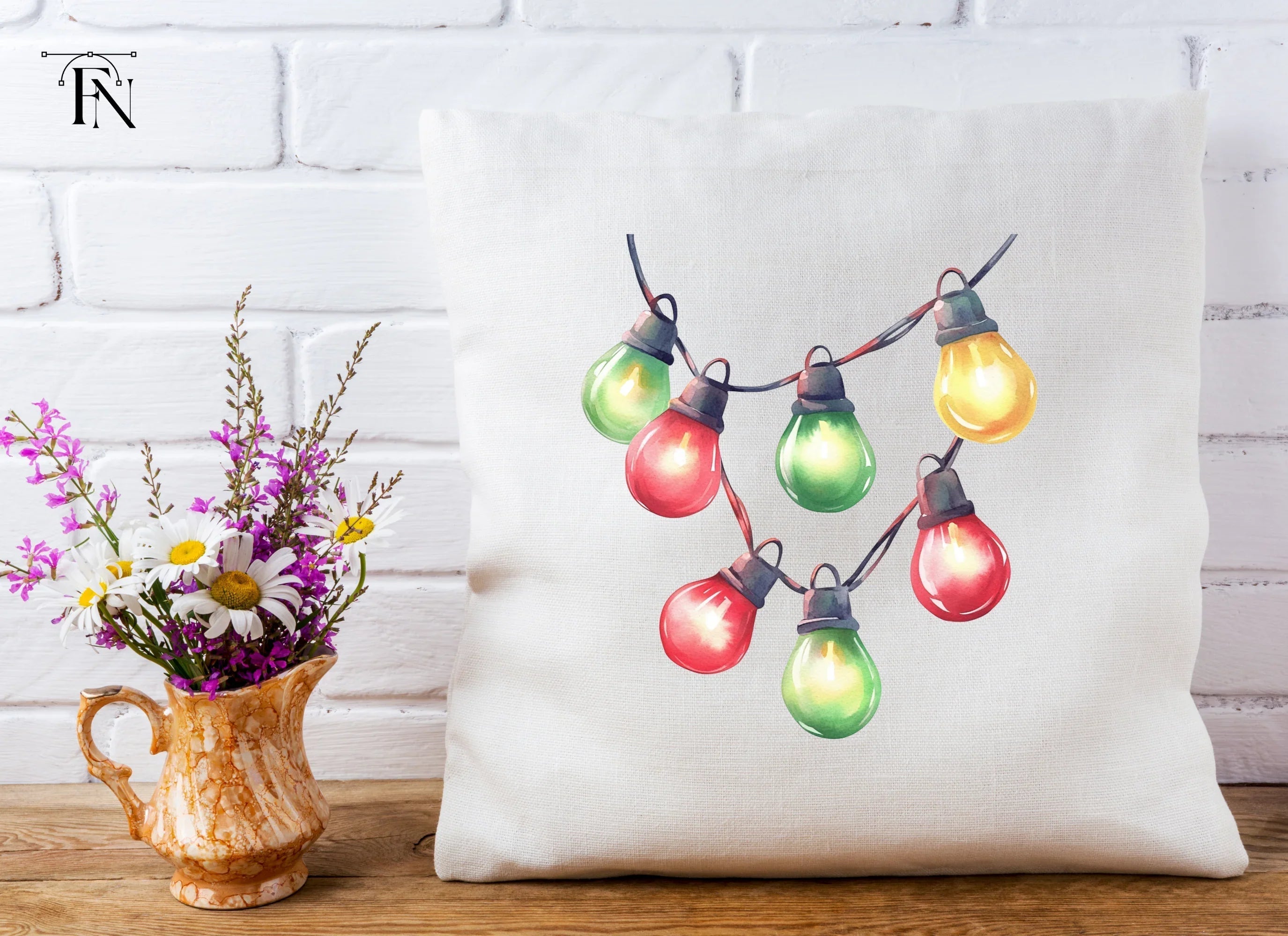 Christmas Lights Clipart Bundle