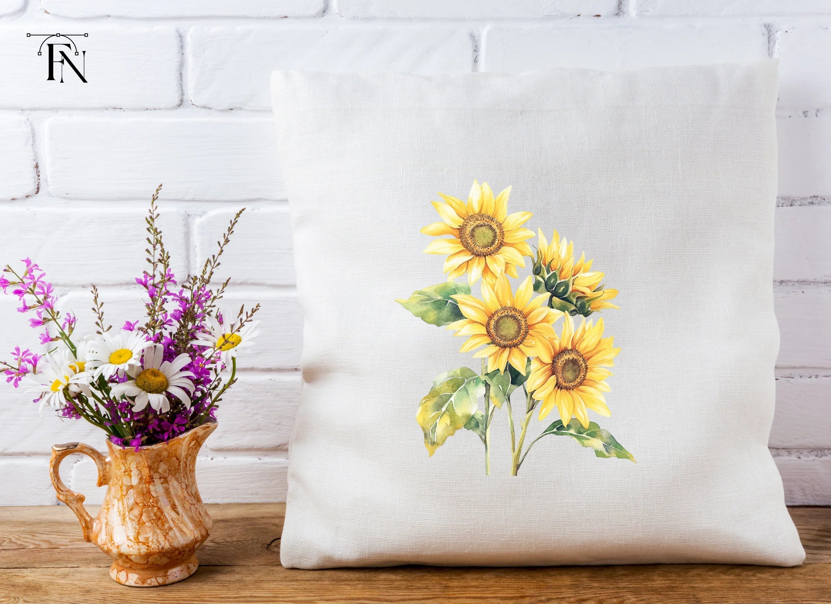 Vibrant Sunflower Bouquet Clipart Bundle