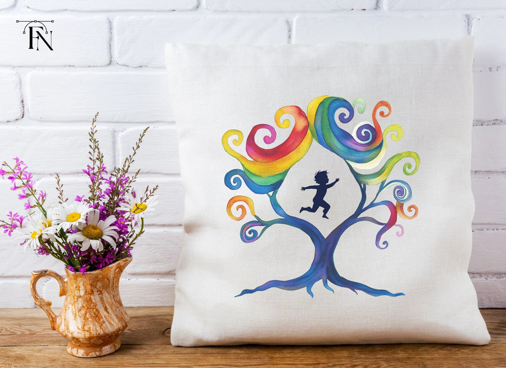Colorful Swirl Trees Silhouettes Clipart Bundle