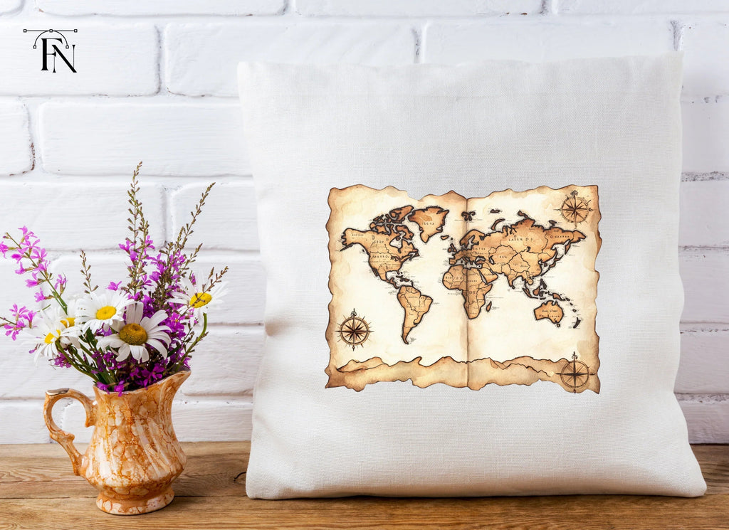 Vintage World Map Clipart Bundle