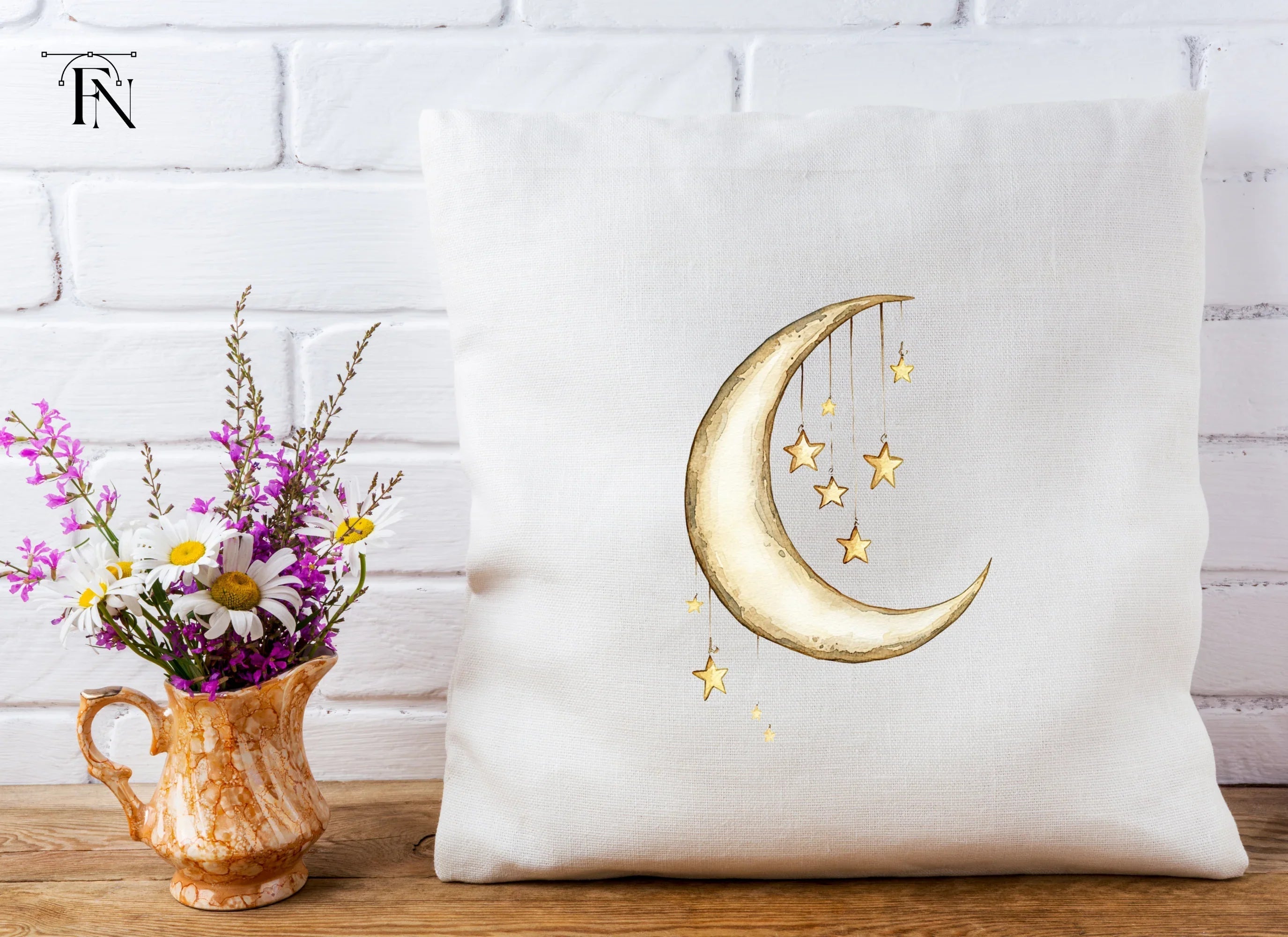 Dreamy Moon and Stars Clipart Bundle