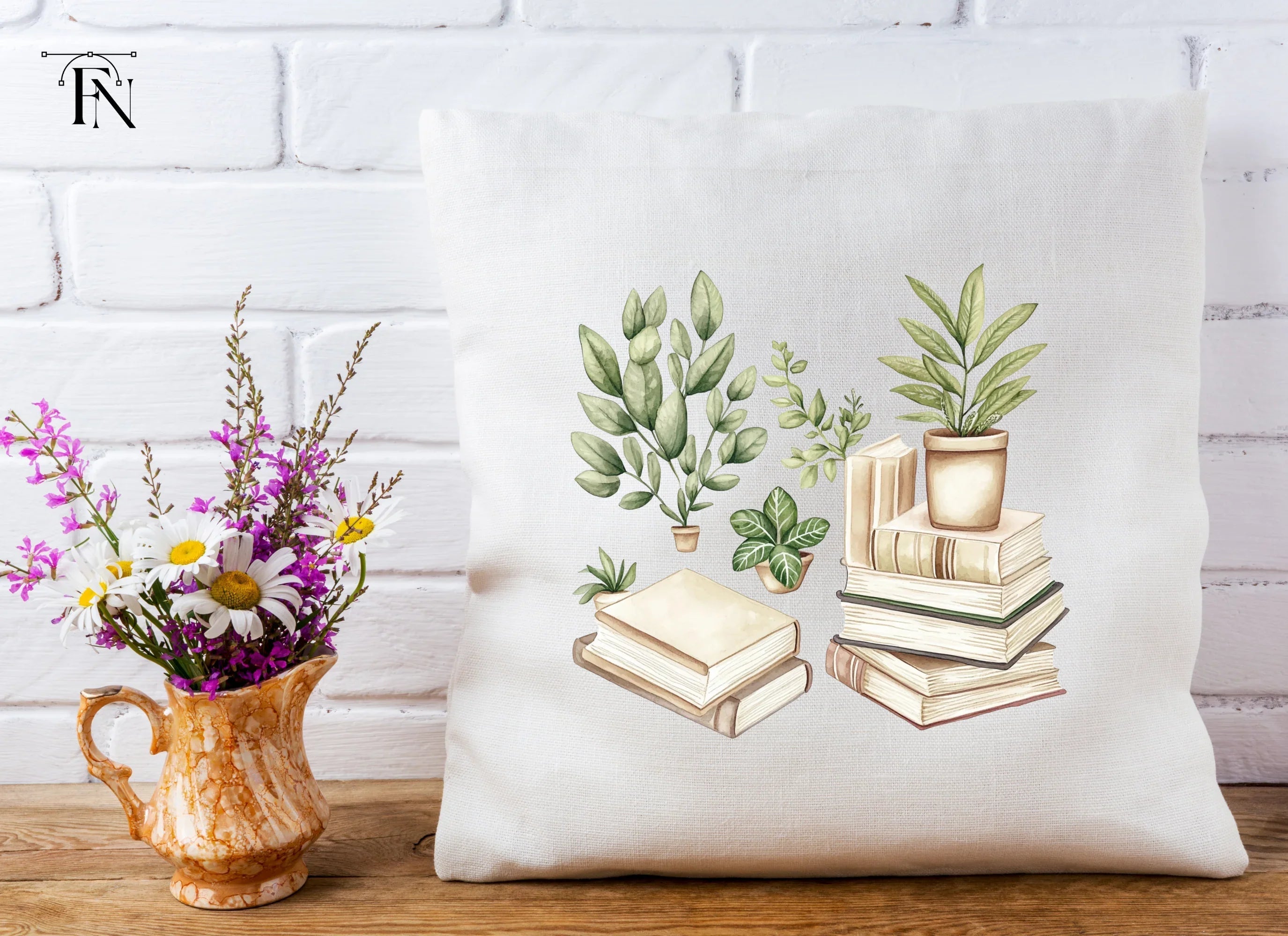 Books and Plants Clipart Bundle