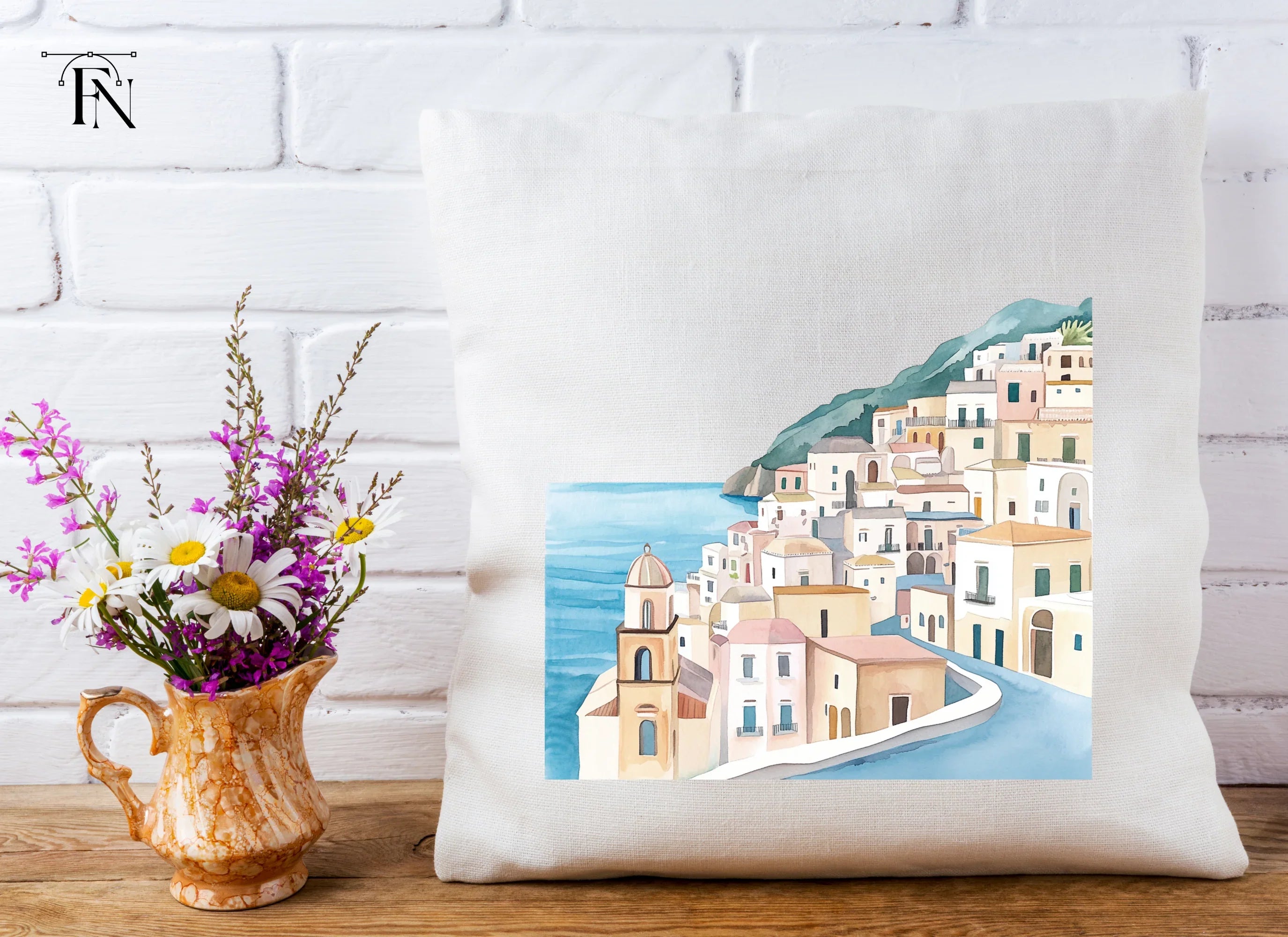 Amalfi Coast Towns Clipart Bundle