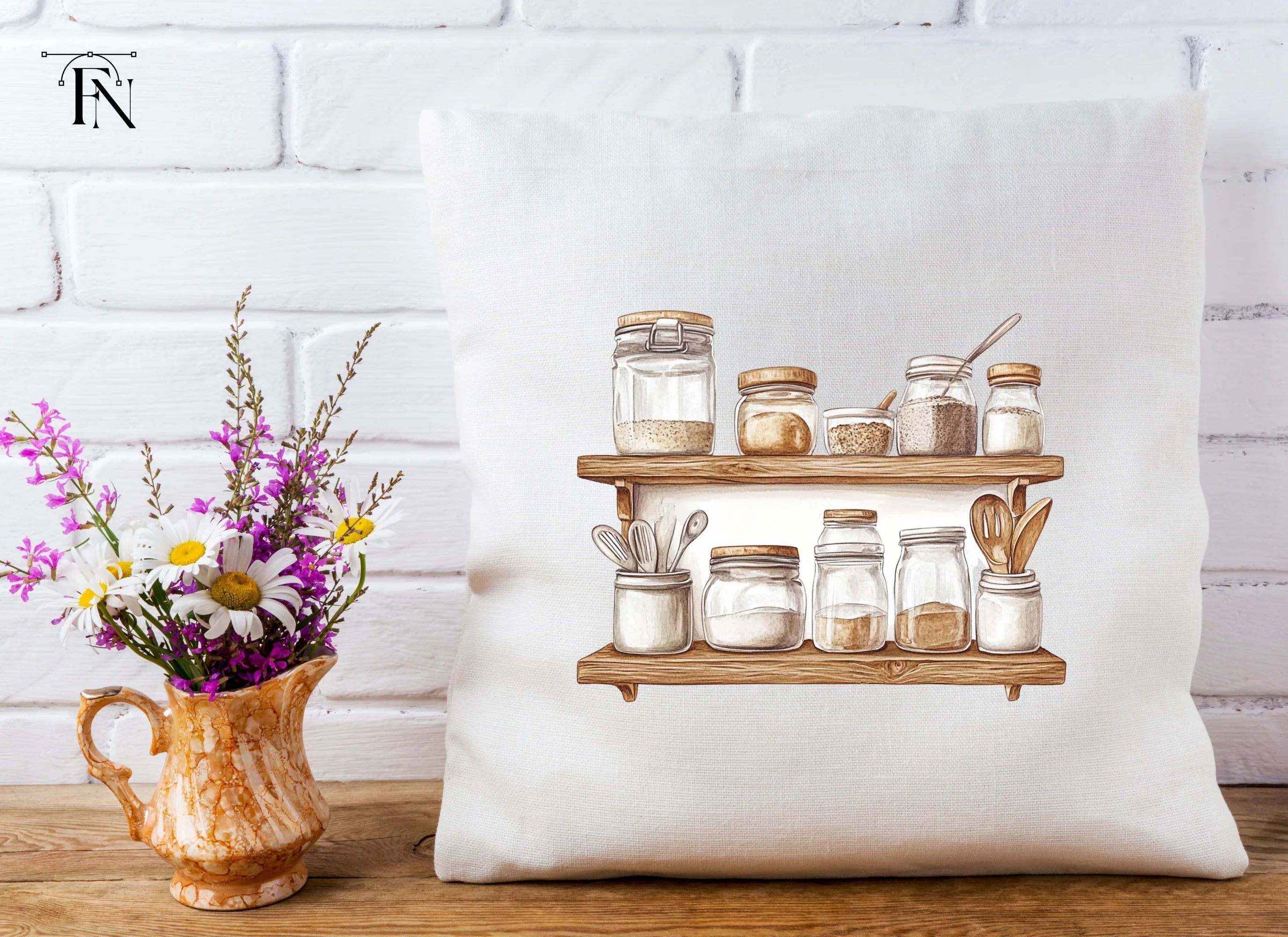 Kitchen Pantry Jars Shelf Clipart Bundle