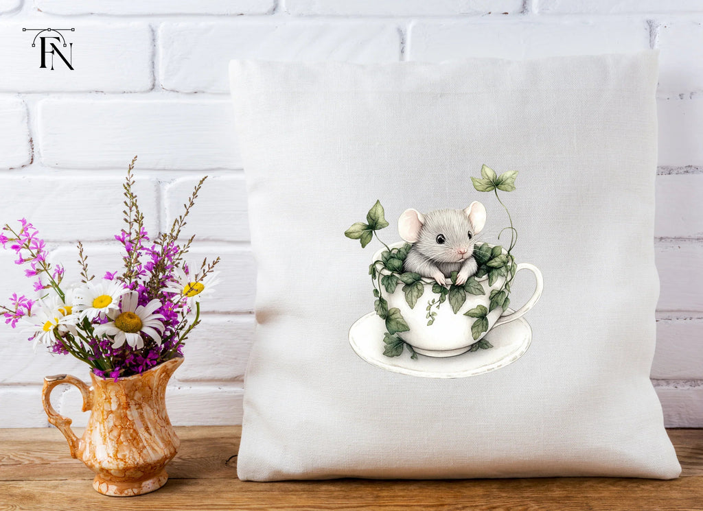 Cute Mice in Teacups Clipart Bundle