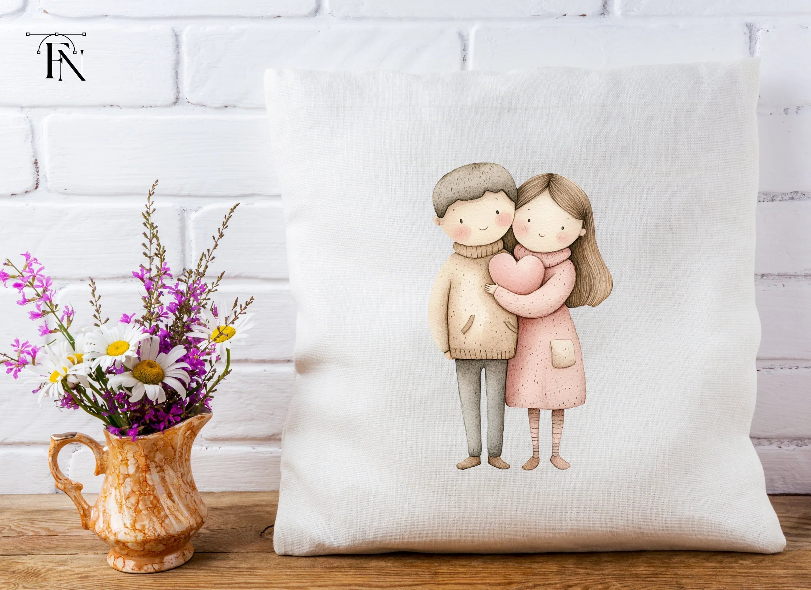Charming Winter Couple Clipart Bundle