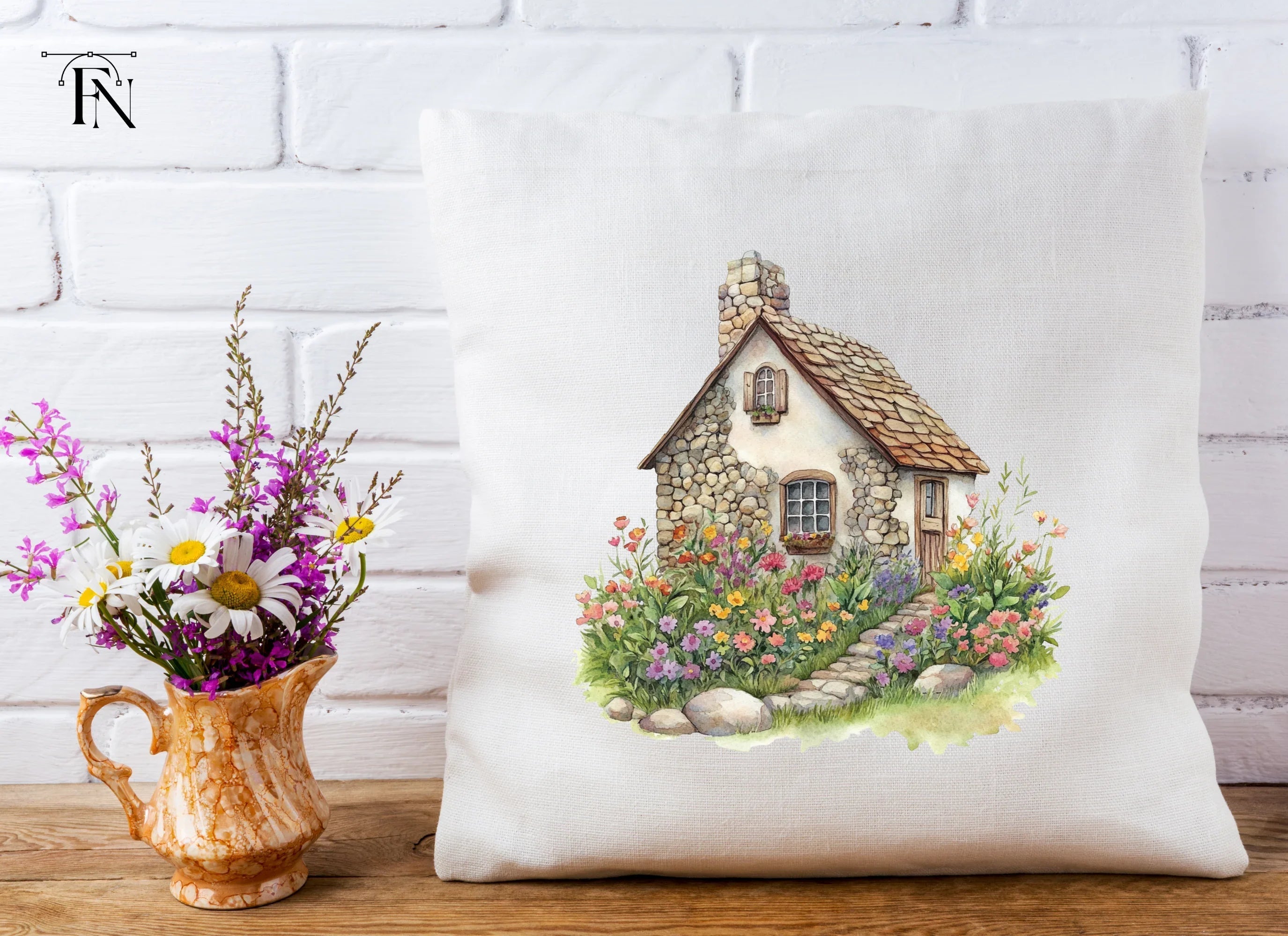 Stone Cottages Clipart Bundle