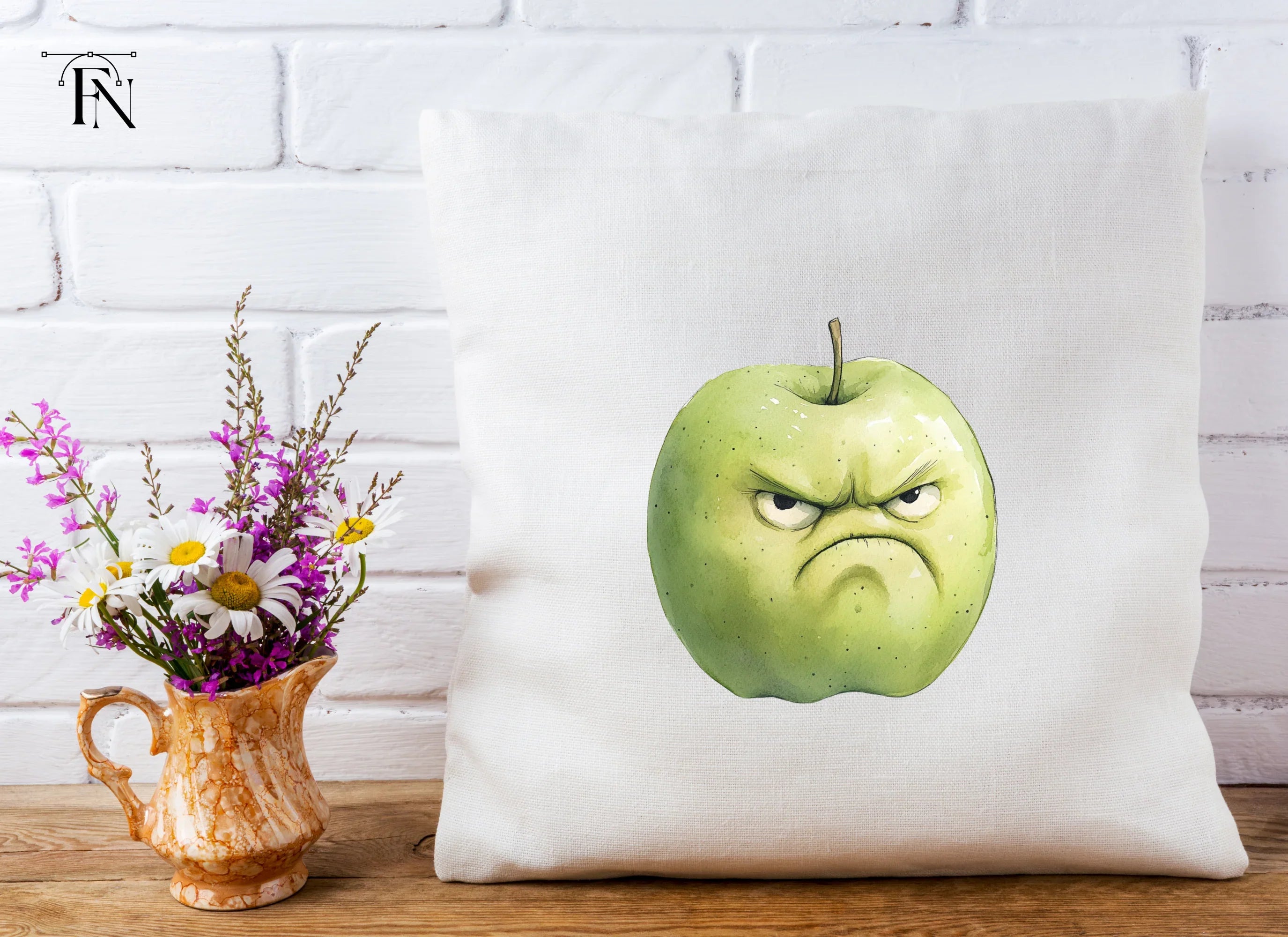 Grumpy Green Apple Clipart Bundle