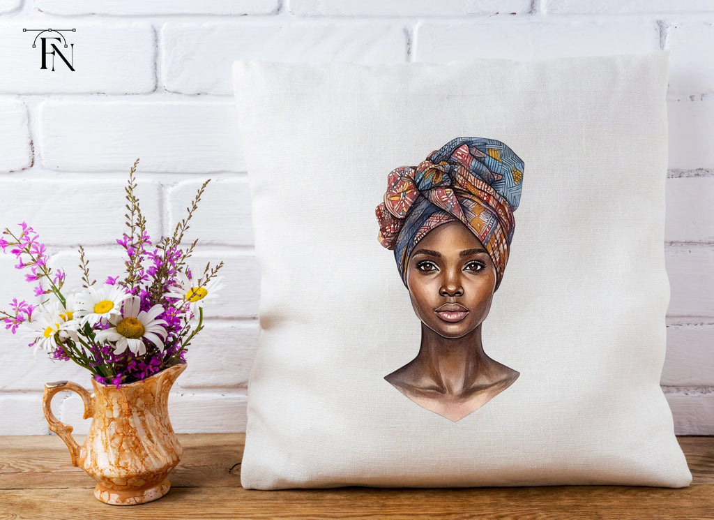 African Woman Headwrap Clipart Bundle