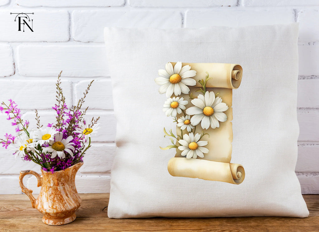 Daisy Scroll Clipart Bundle
