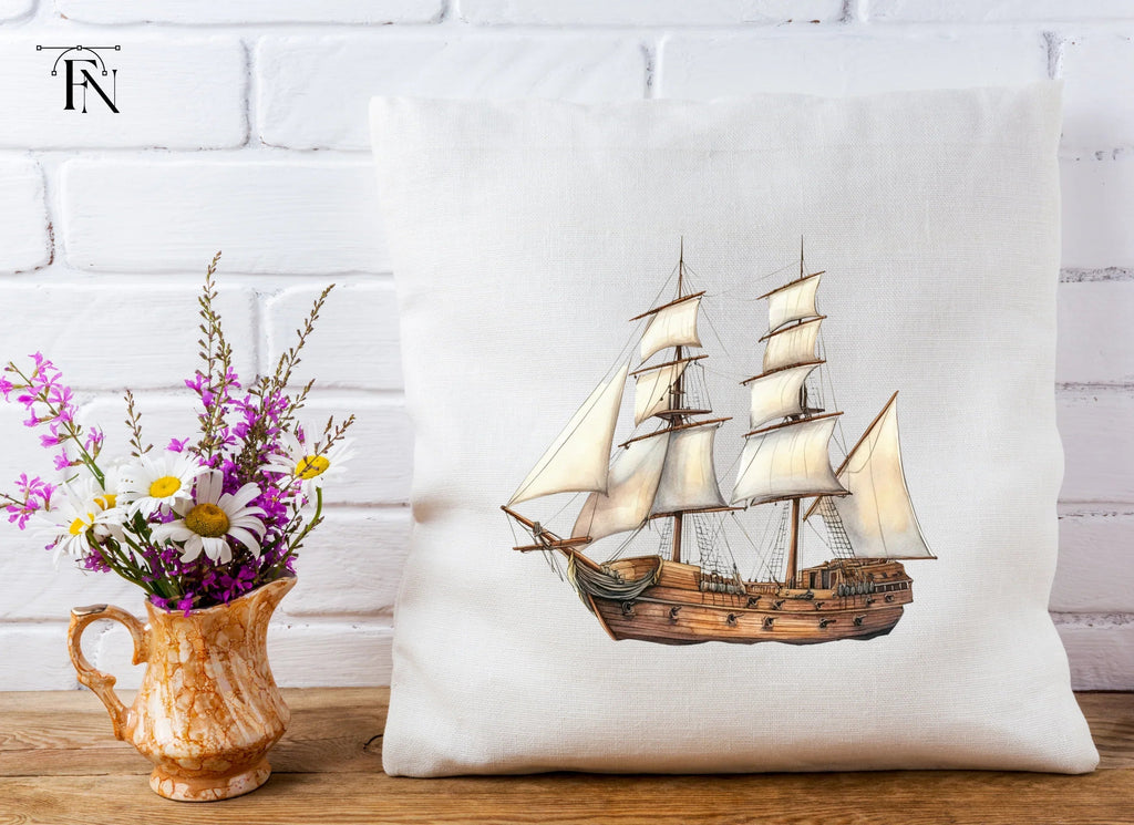 Vintage Sailing Ships Clipart Bundle