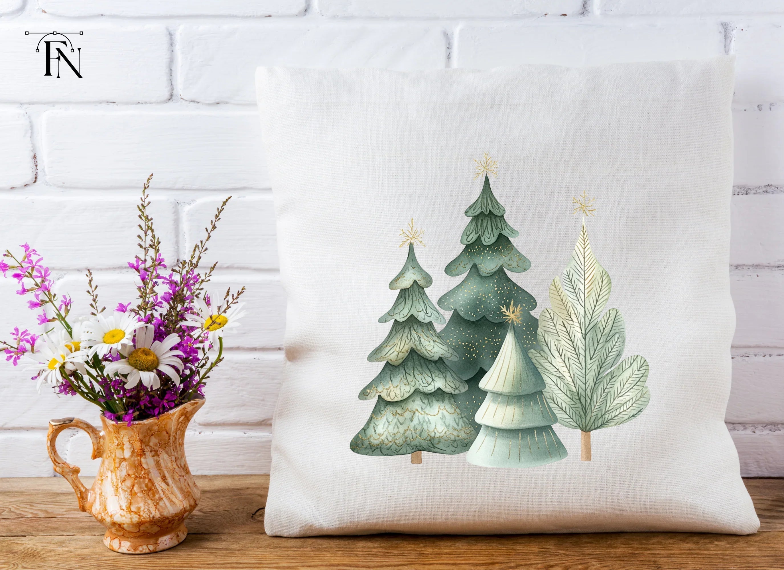 Whimsical Winter Forest Christmas Clipart Bundle