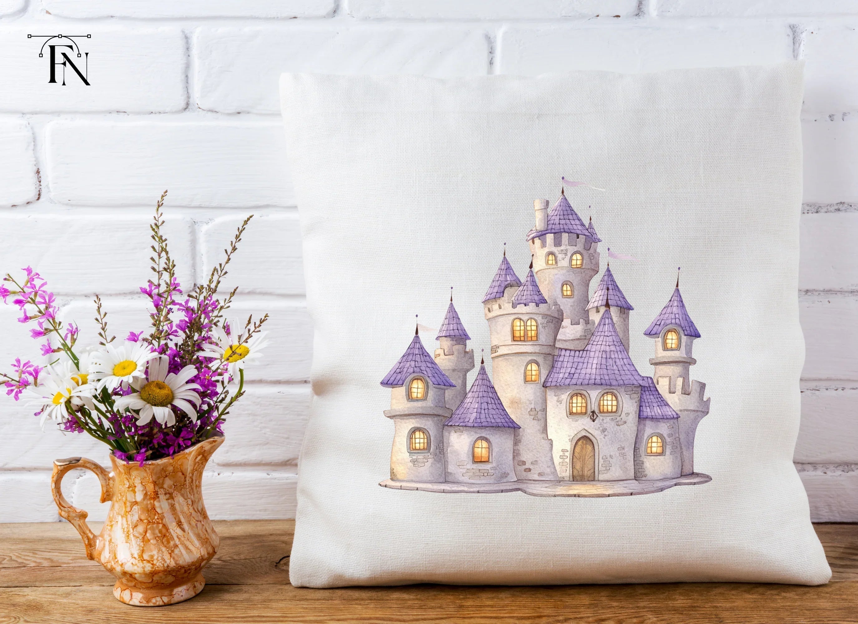 Enchanted Purple Castle Clipart Bundle