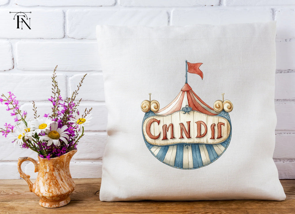 Vintage Circus Tent Sign Clipart Bundle