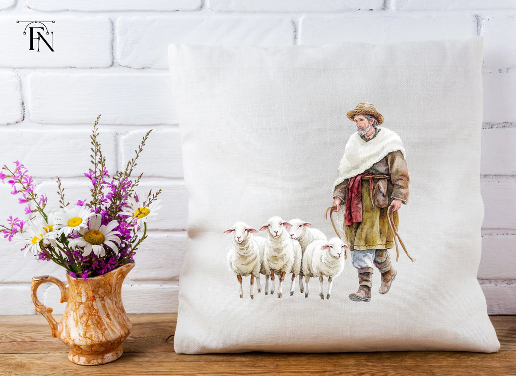 Shepherds with Sheep Clipart Bundle