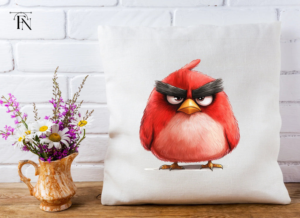 Angry Red Bird Illustration Clipart Bundle