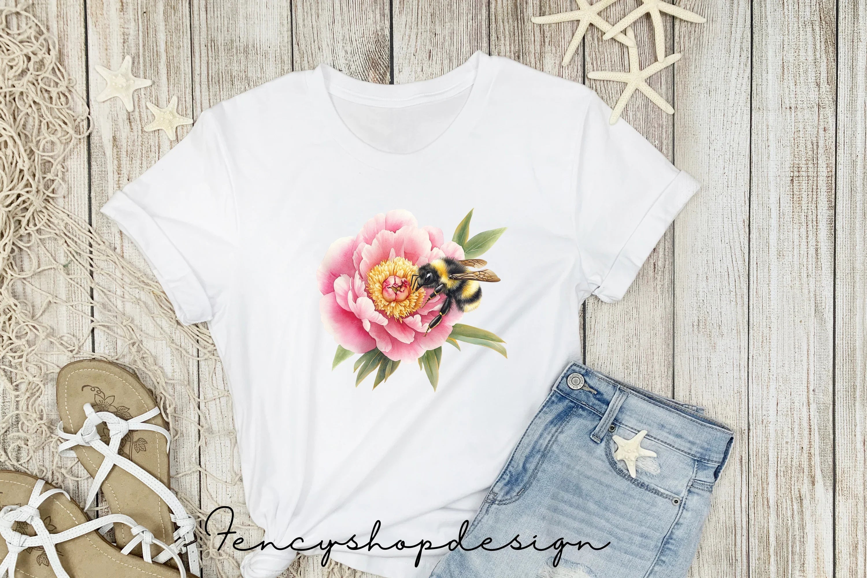 Bumblebee Flower Clipart Bundle