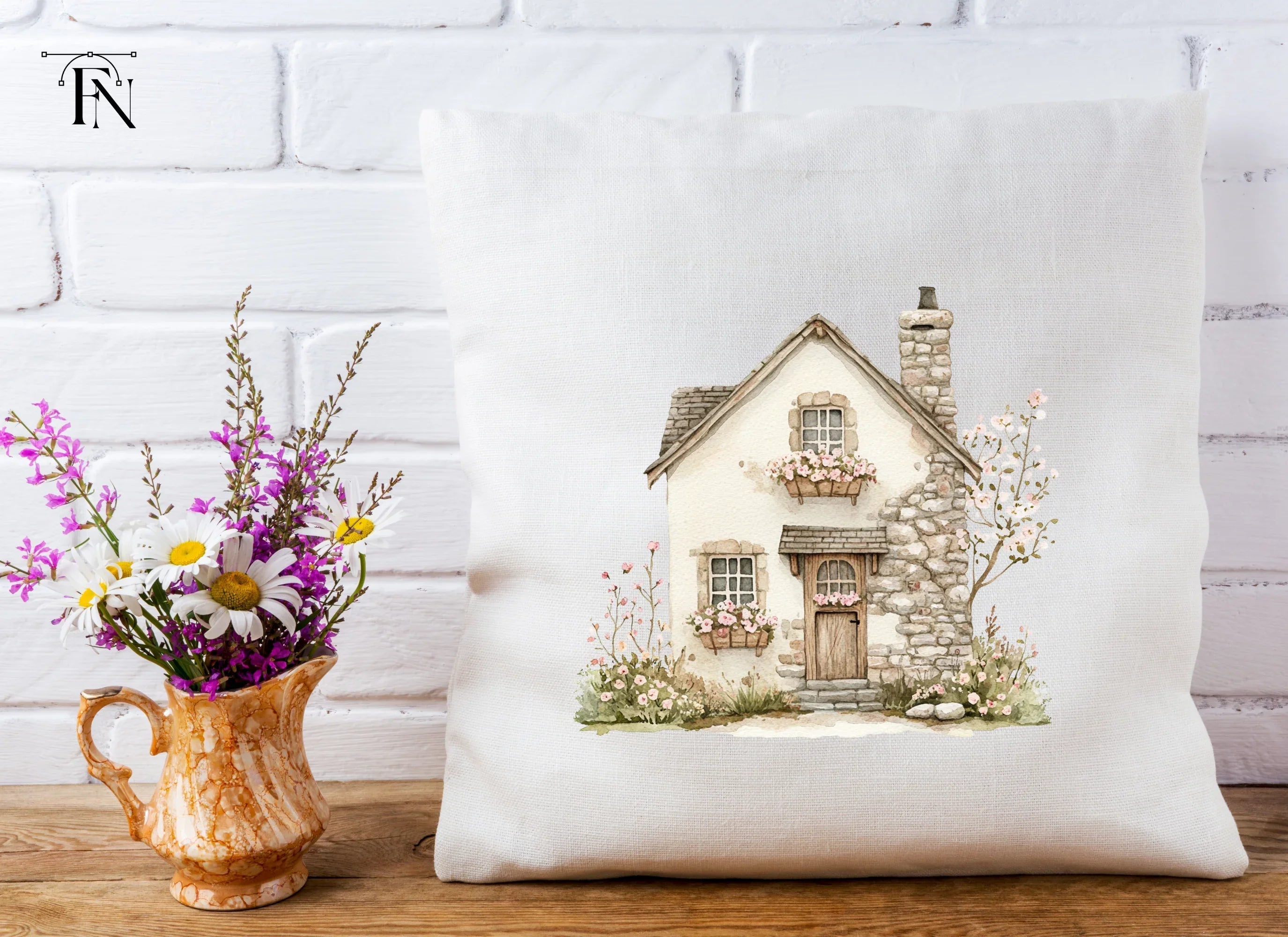 Stone Cottage Clipart Bundle
