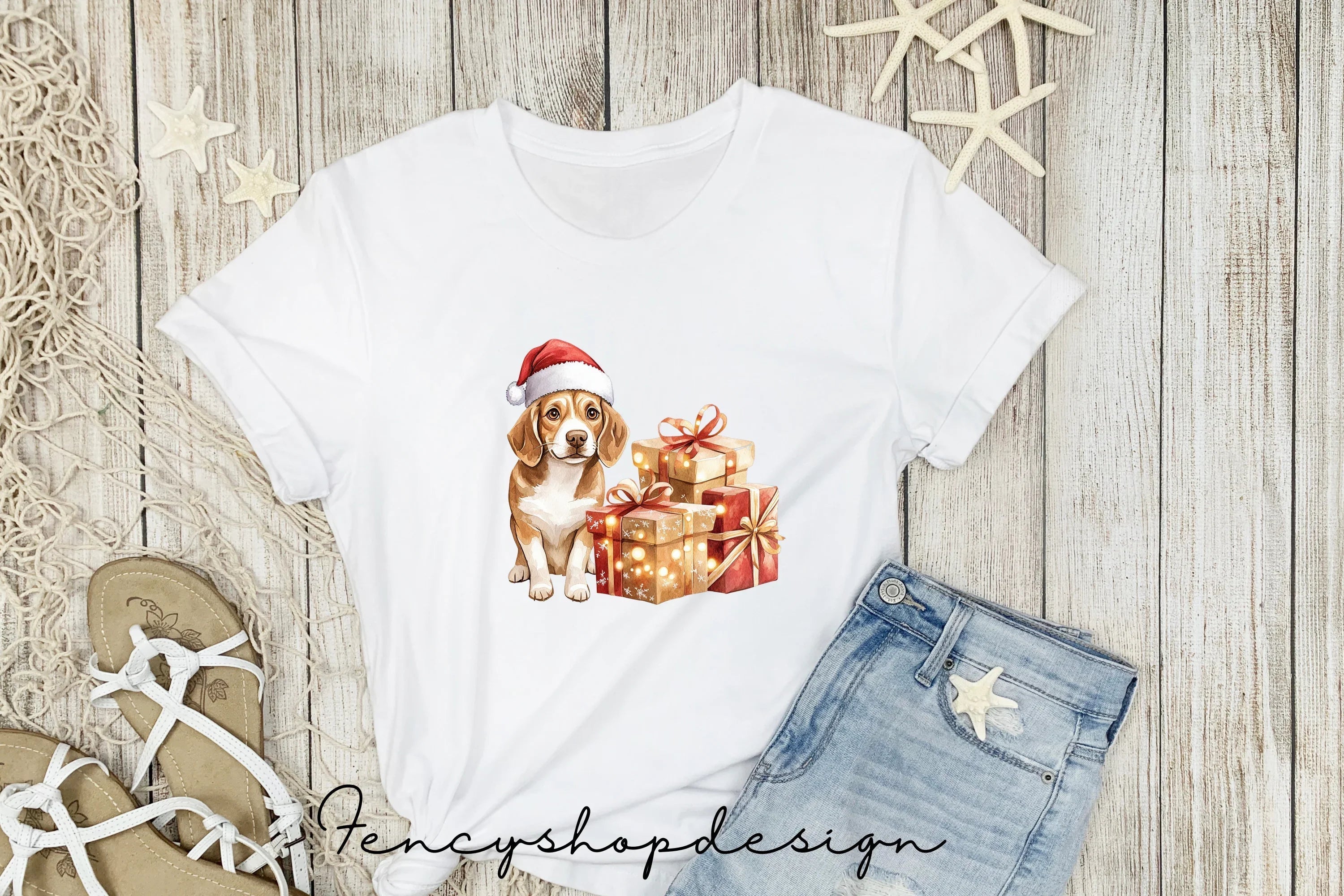 Holiday Dogs Gifts Clipart Bundle