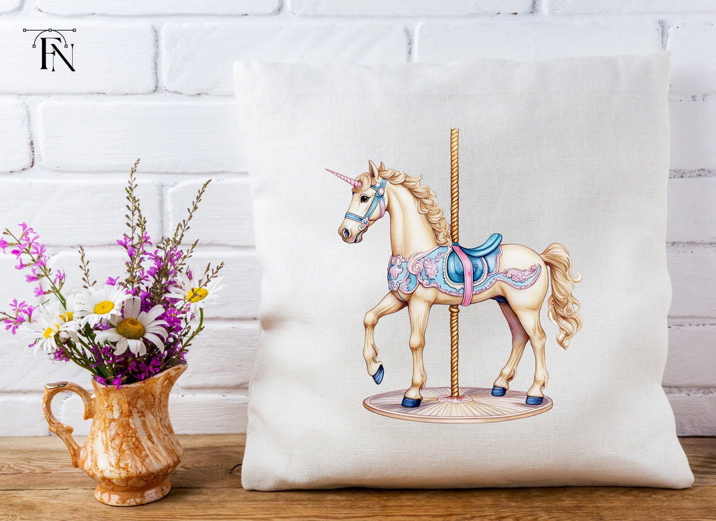Unicorn Horse Carousel Clipart Bundle