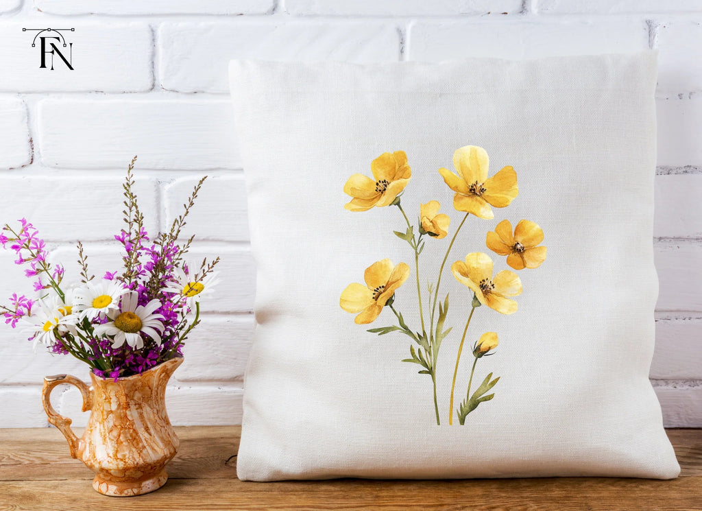 Yellow Wildflowers Clipart Bundle