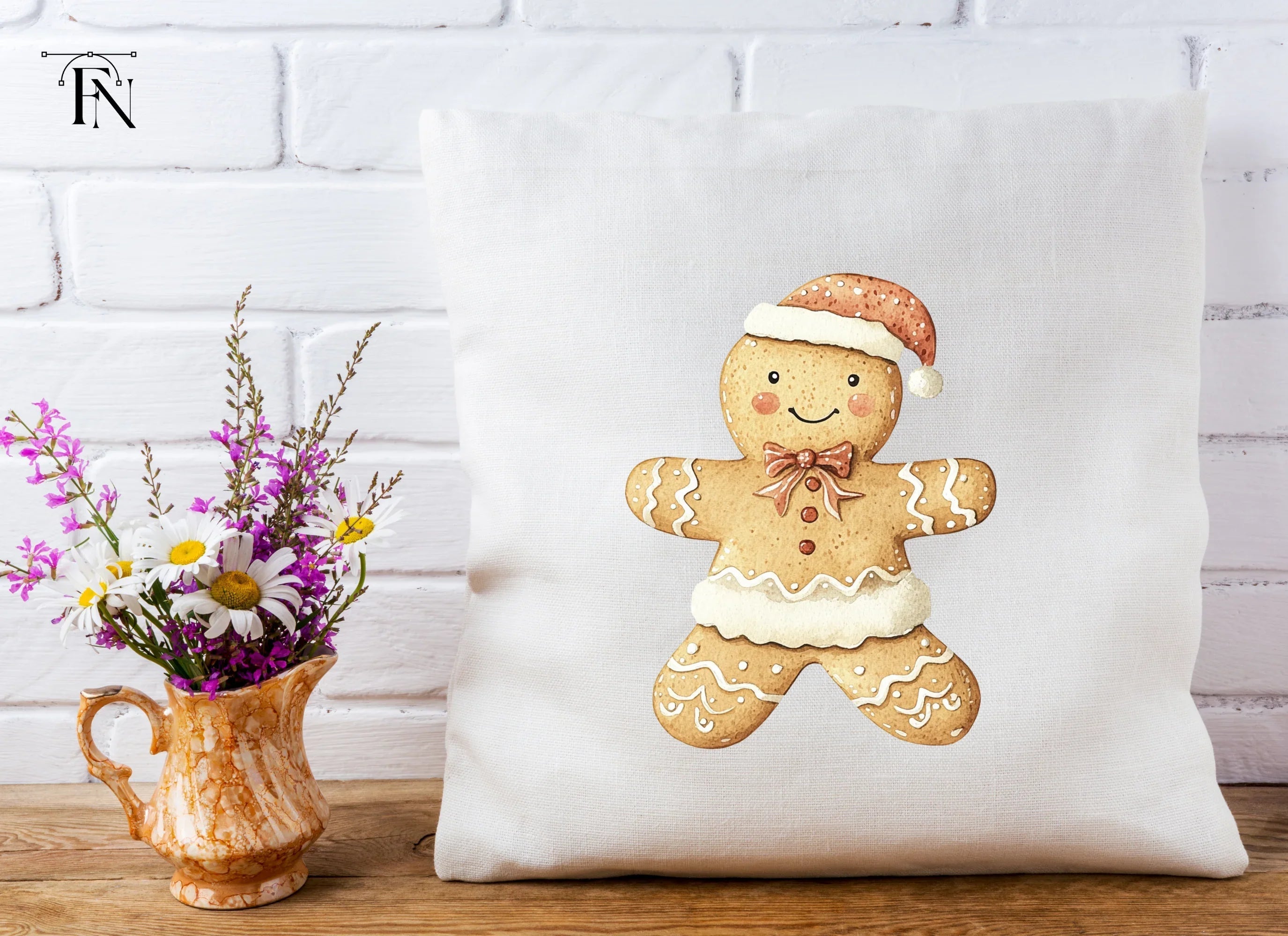 Cute Gingerbread Man Christmas Clipart Bundle