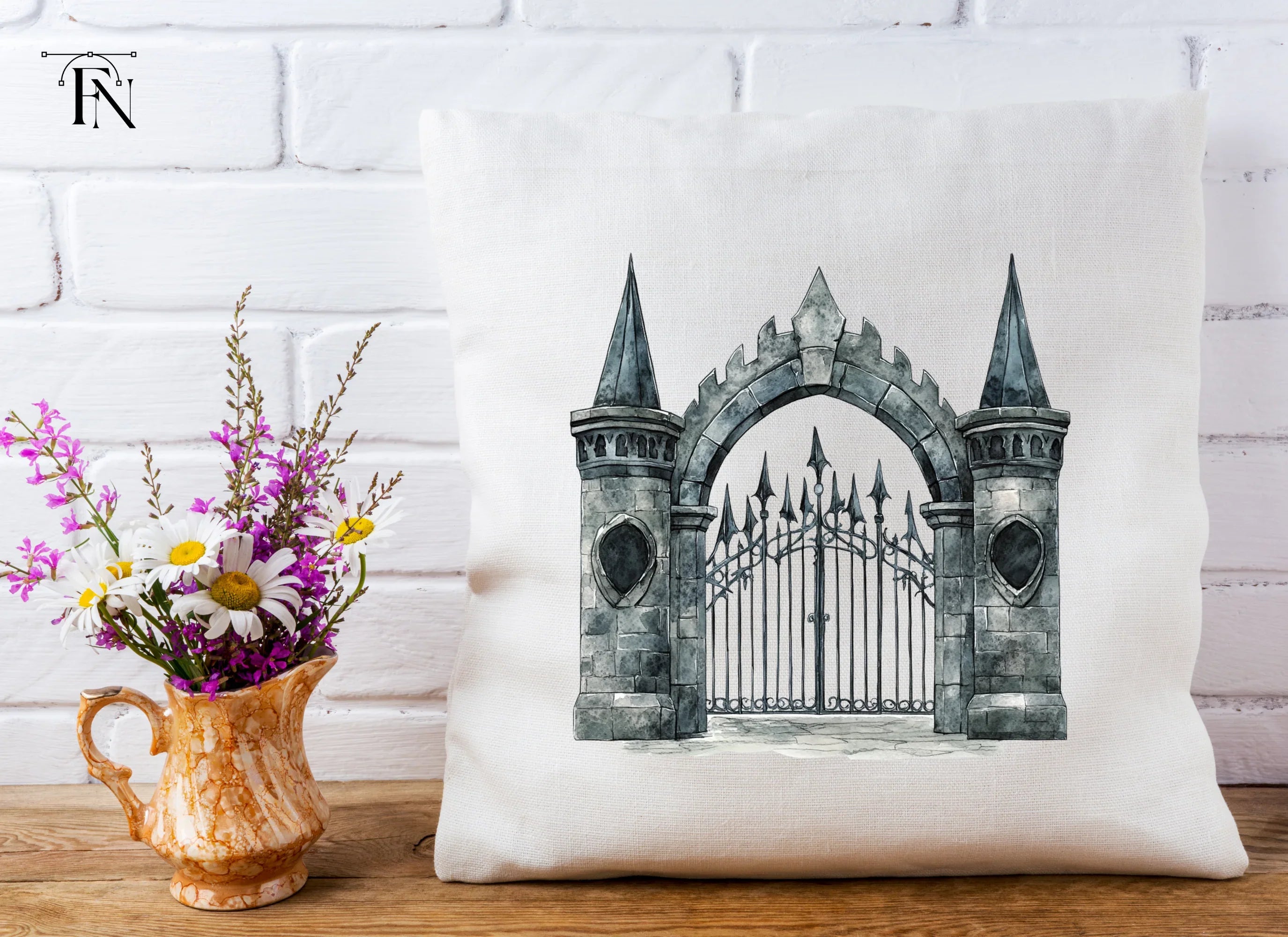 Medieval Stone Gate Clipart Bundle