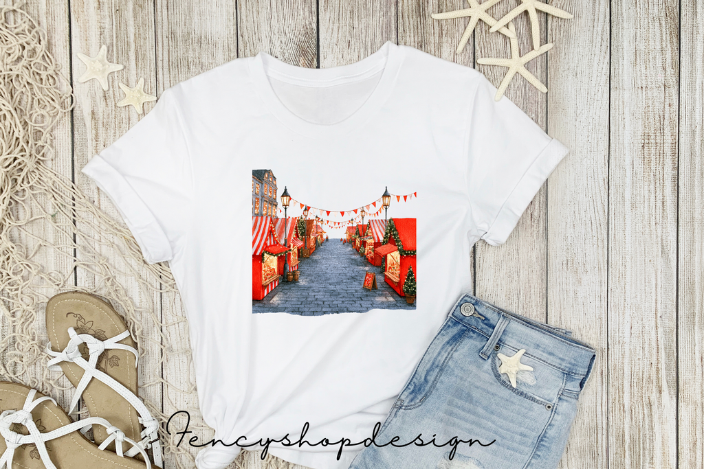 Christmas Market Stalls Clipart Bundle