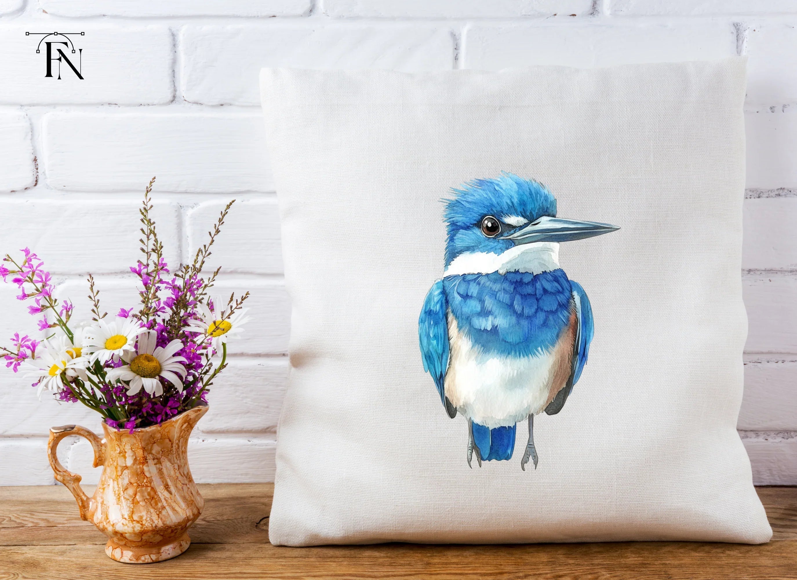 Vibrant Blue Kingfisher Bird Clipart Bundle