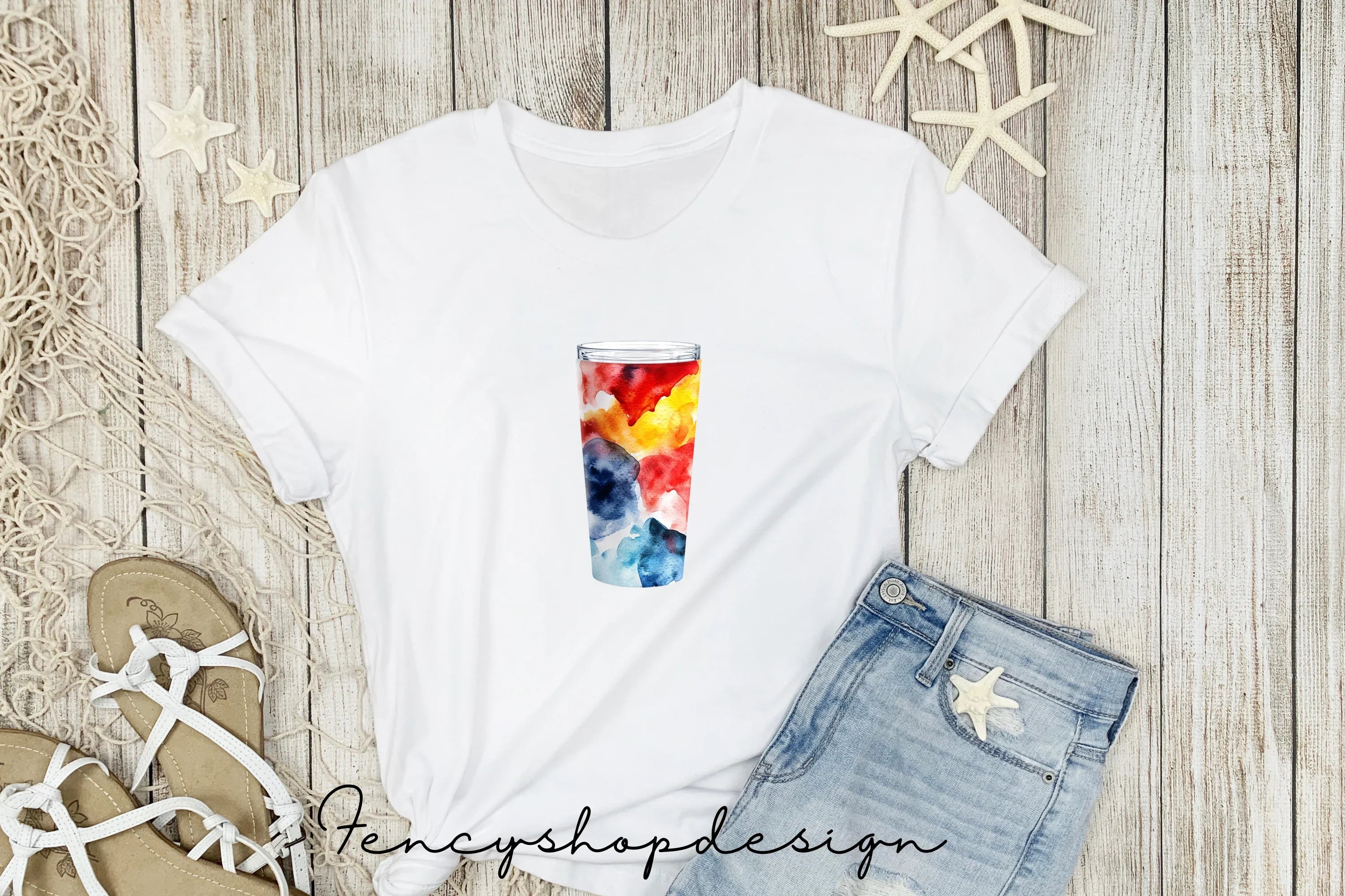 Vibrant Abstract Tumblers Clipart Bundle