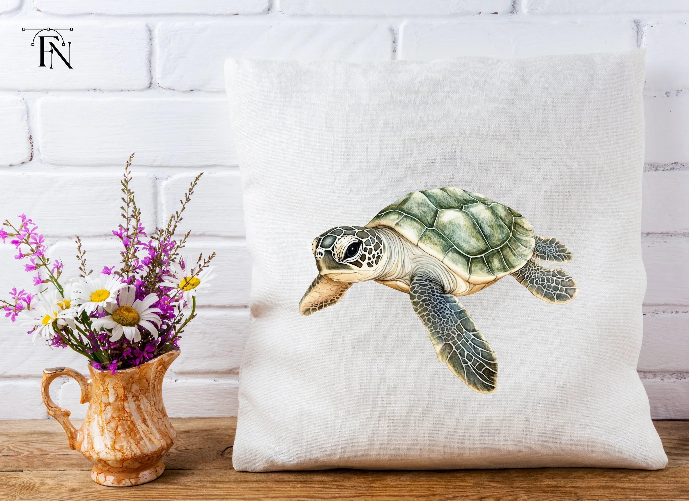 Cute Baby Sea Turtle Clipart Bundle