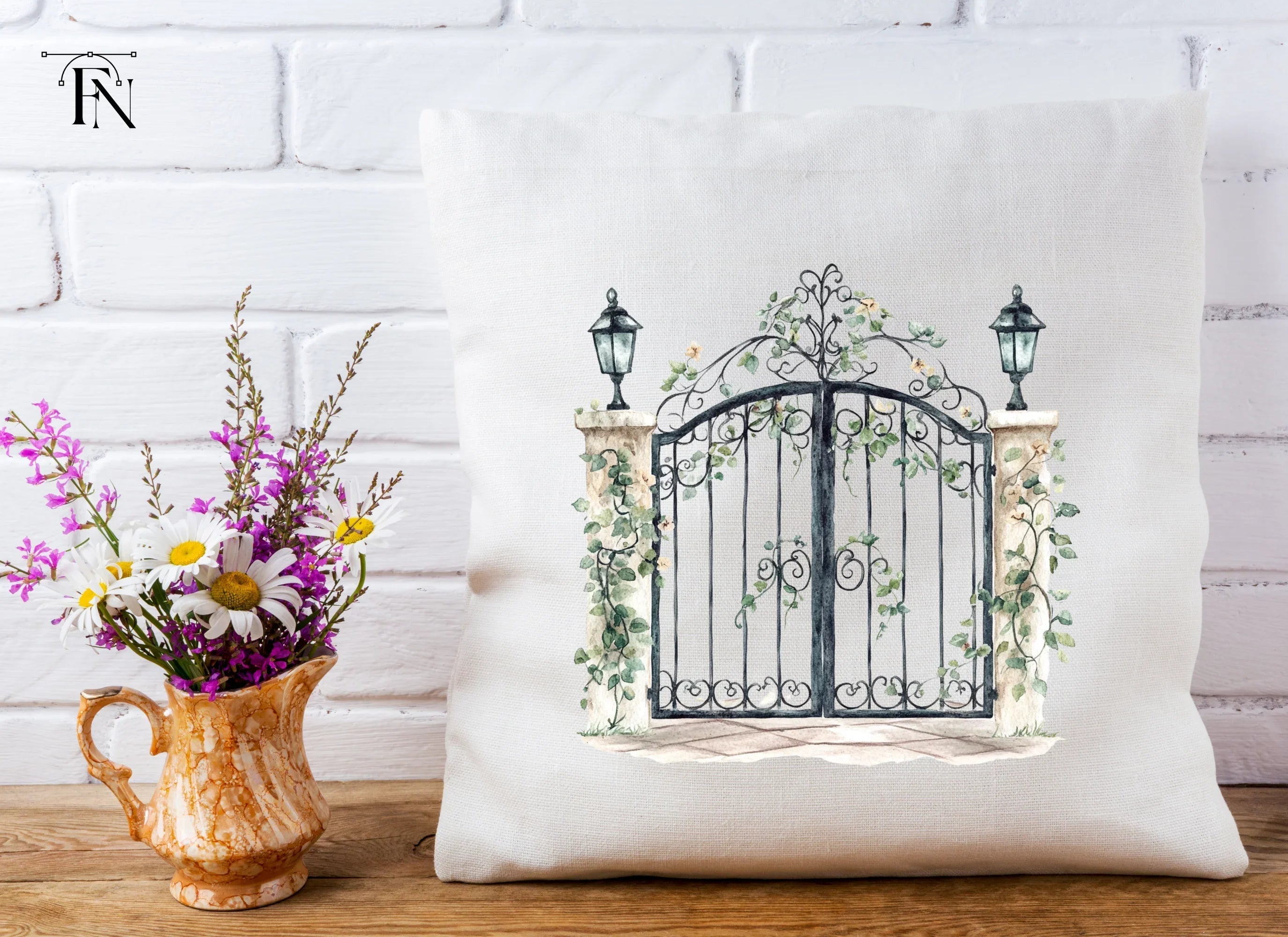 Elegant Wrought Iron Gate Clipart Bundle