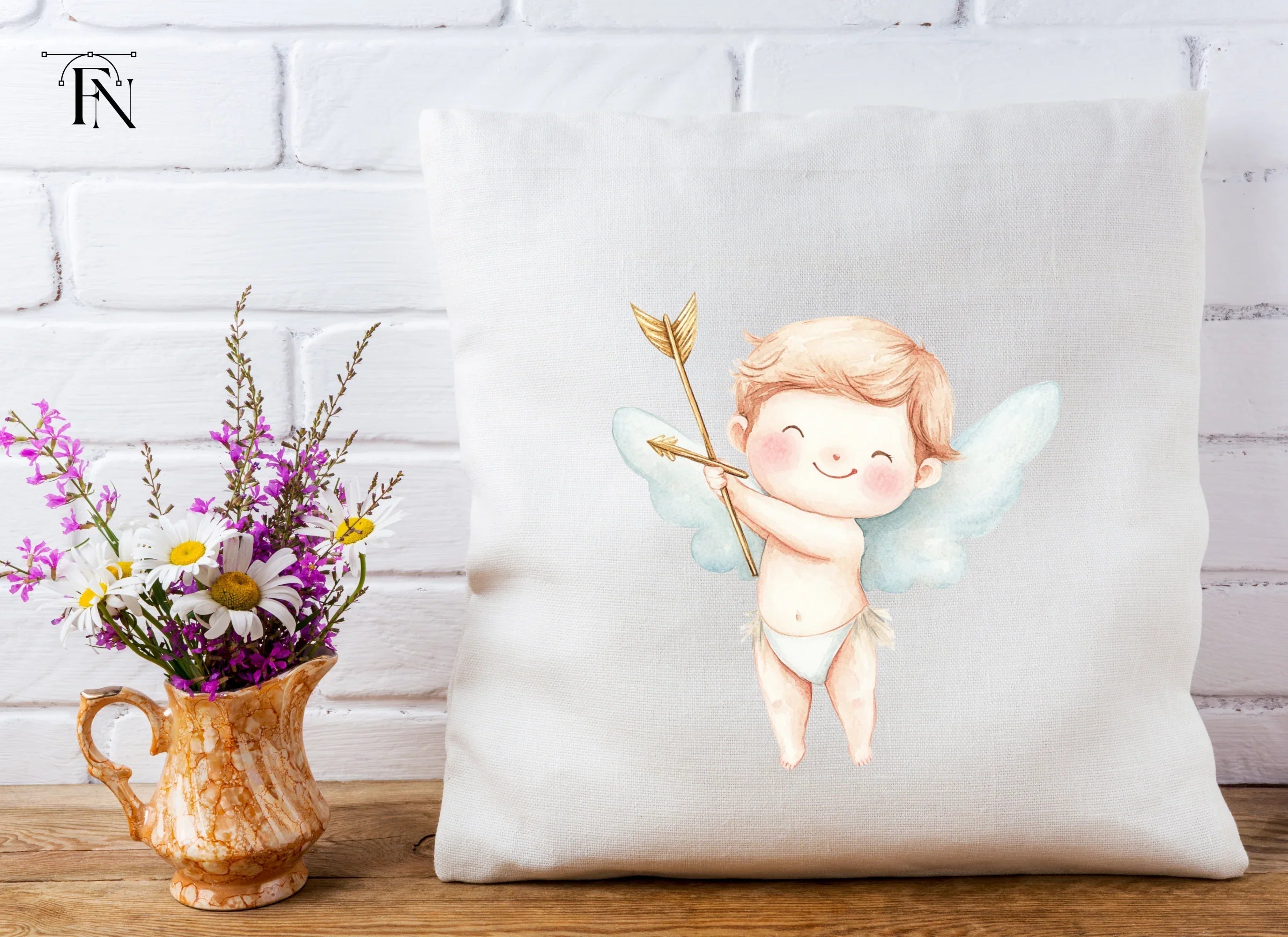 Adorable Cupid with Bow and Arrow Clipart Bundle