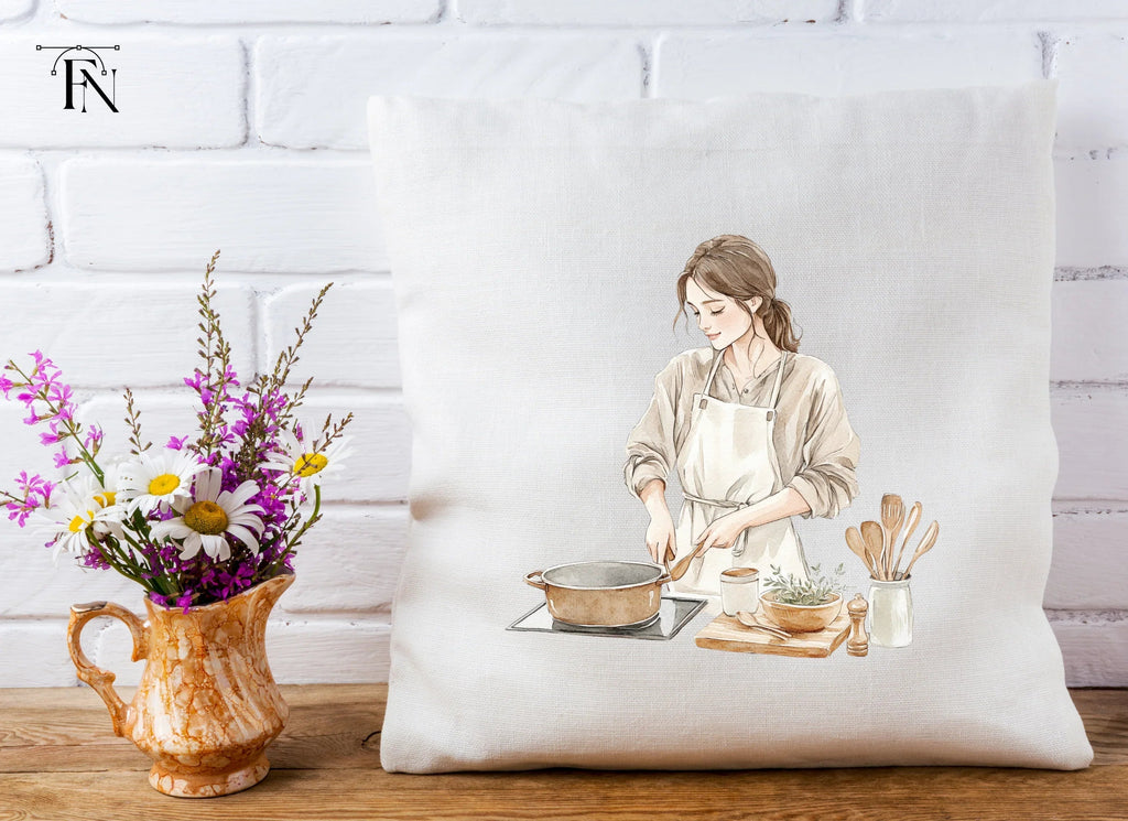 Stirring Pot Woman Clipart Bundle