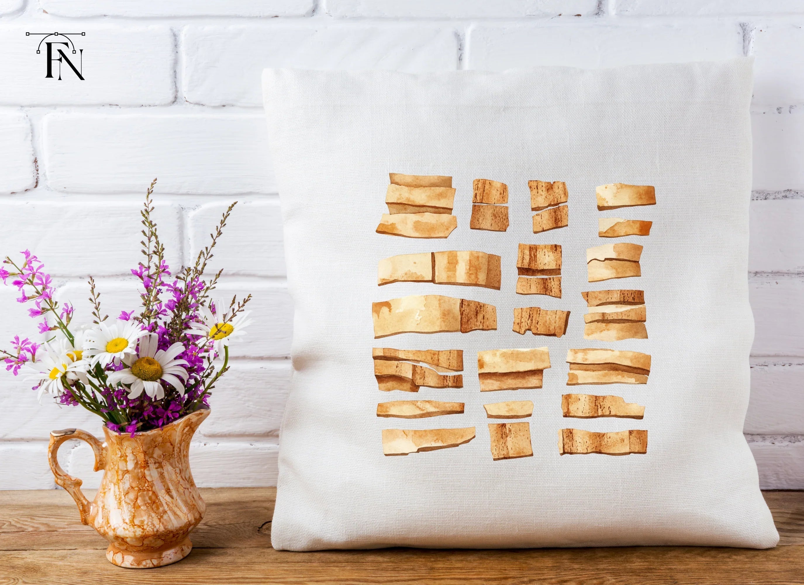 Distressed Wood Strips Clipart Bundle