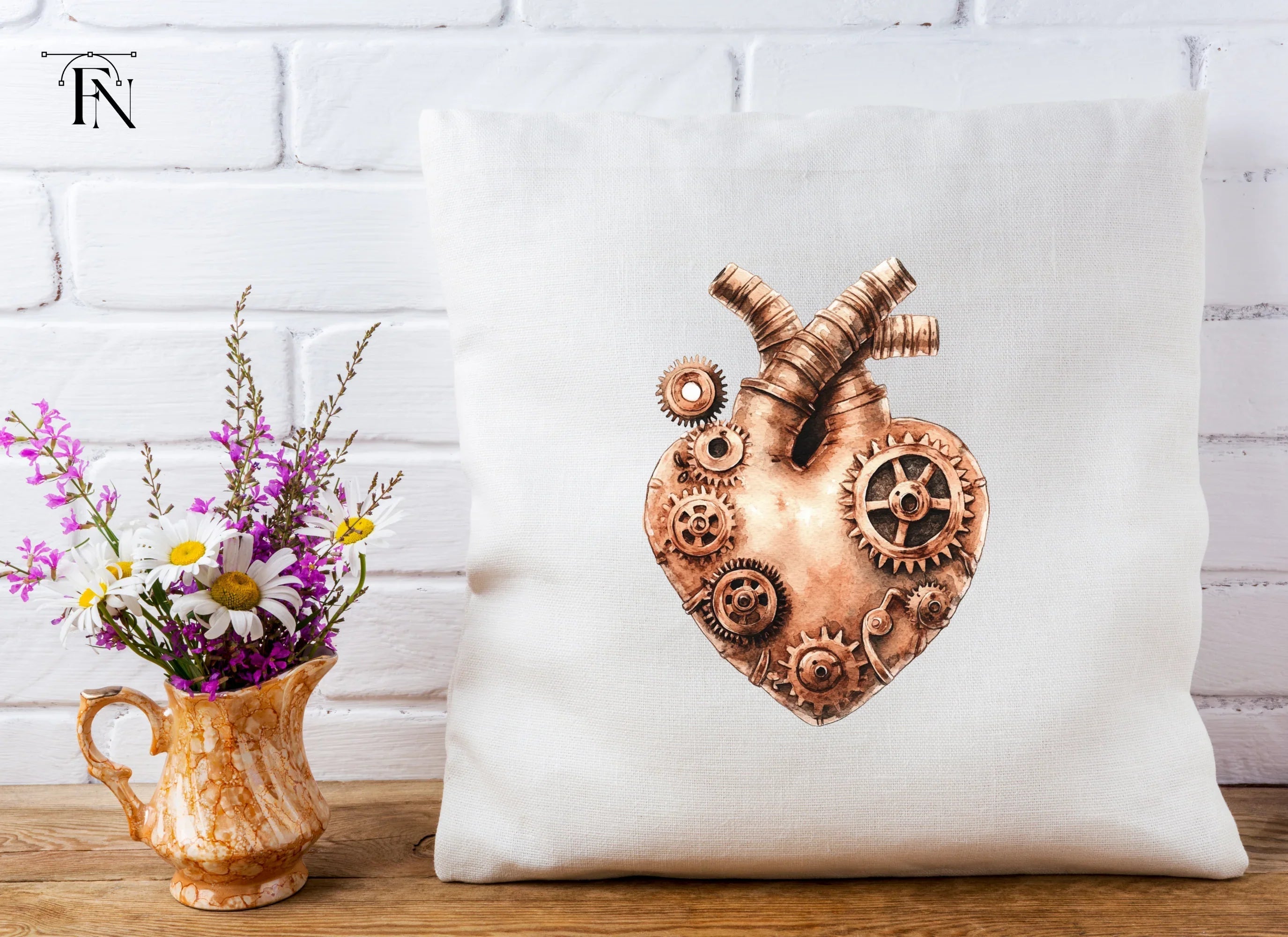 Steampunk Heart Clipart Bundle