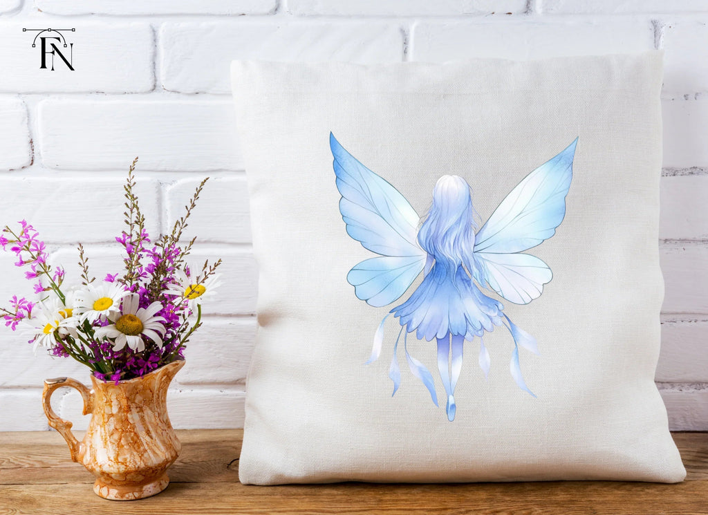 Enchanting Blue Fairy with Wings Clipart Bundle