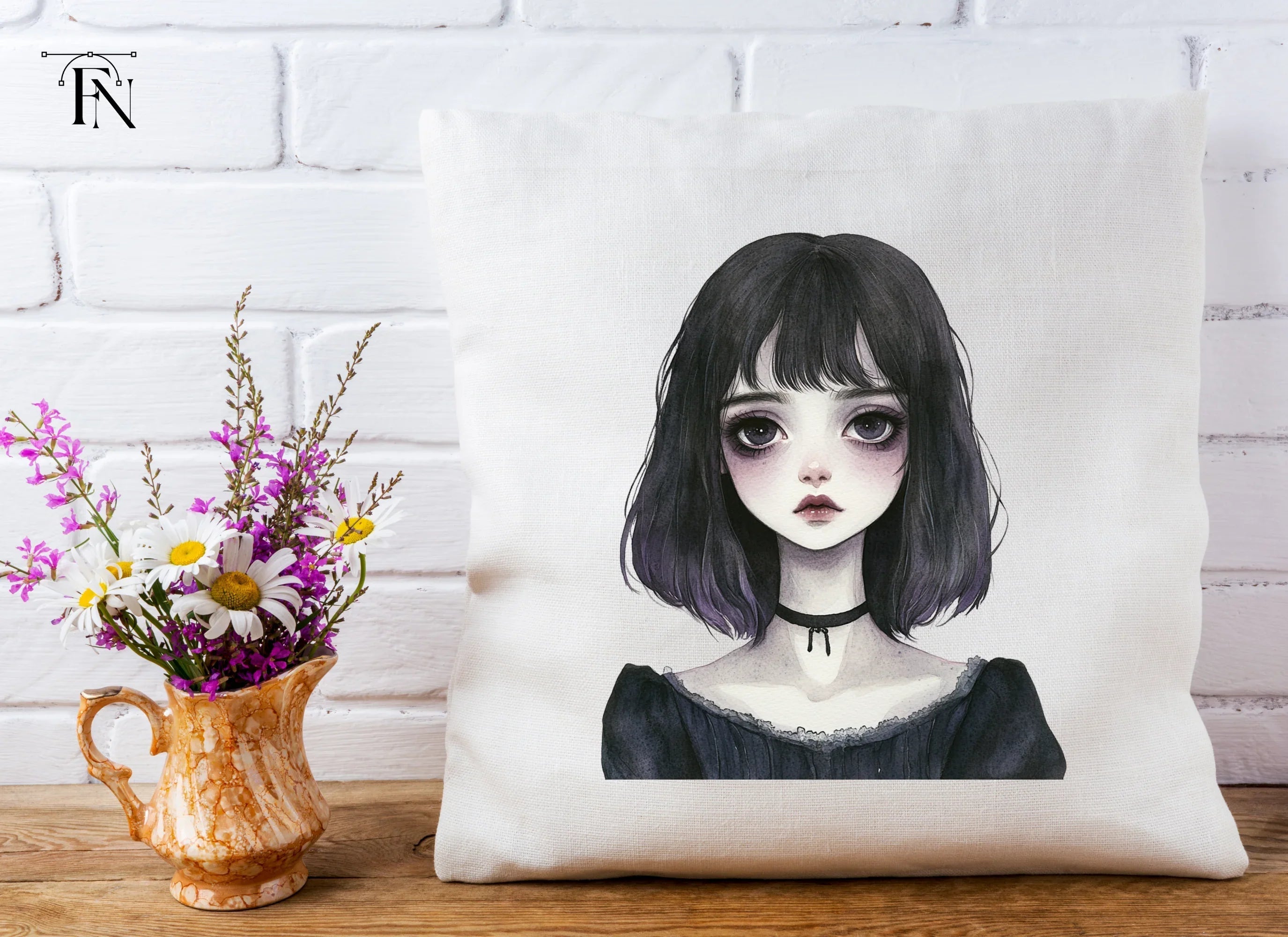 Dark Aesthetic Goth Girl Clipart Bundle